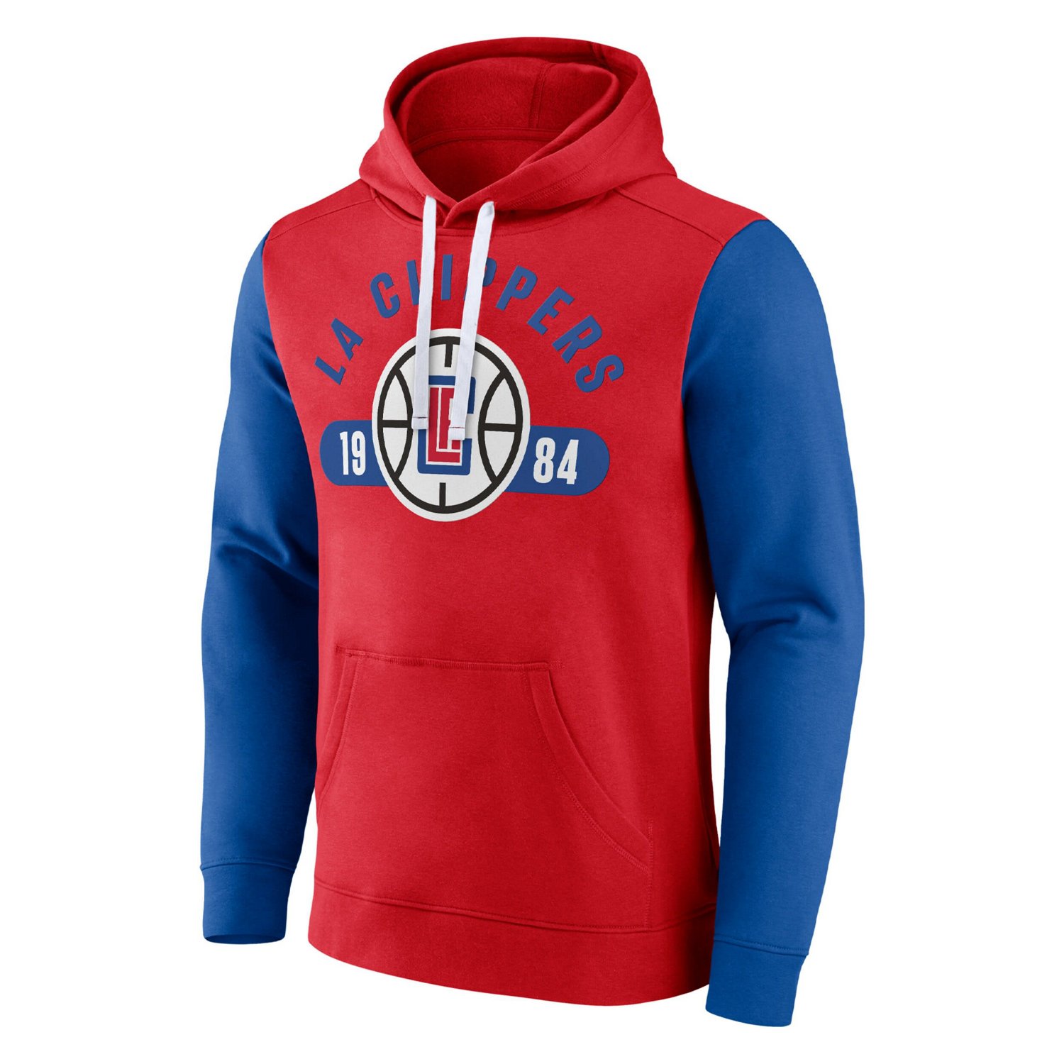 Fanatics Branded /Royal LA Clippers Attack Colorblock Pullover Hoodie - view number 2