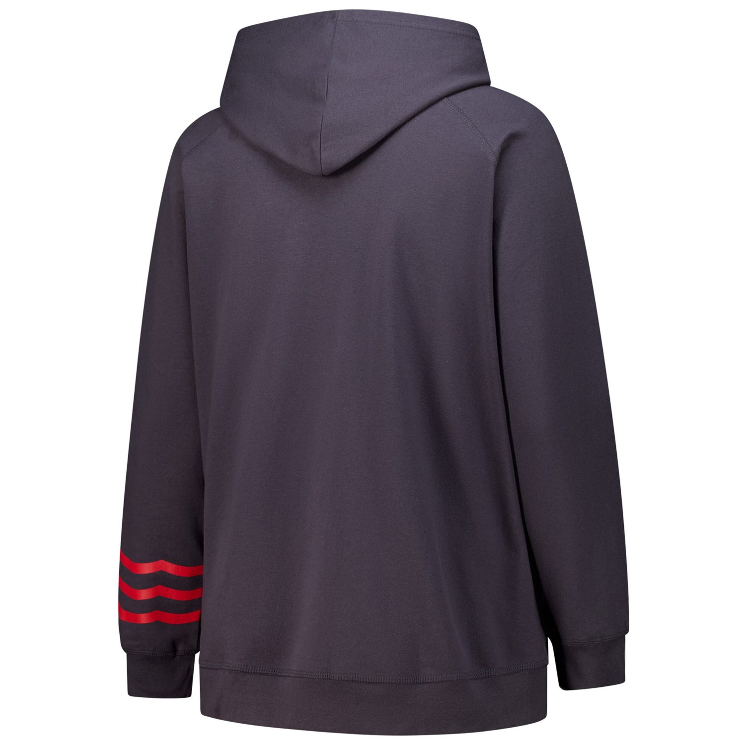 Fanatics Chicago Blackhawks Plus Size Lightweight Fleece Raglan Pullover Hoodie - view number 3