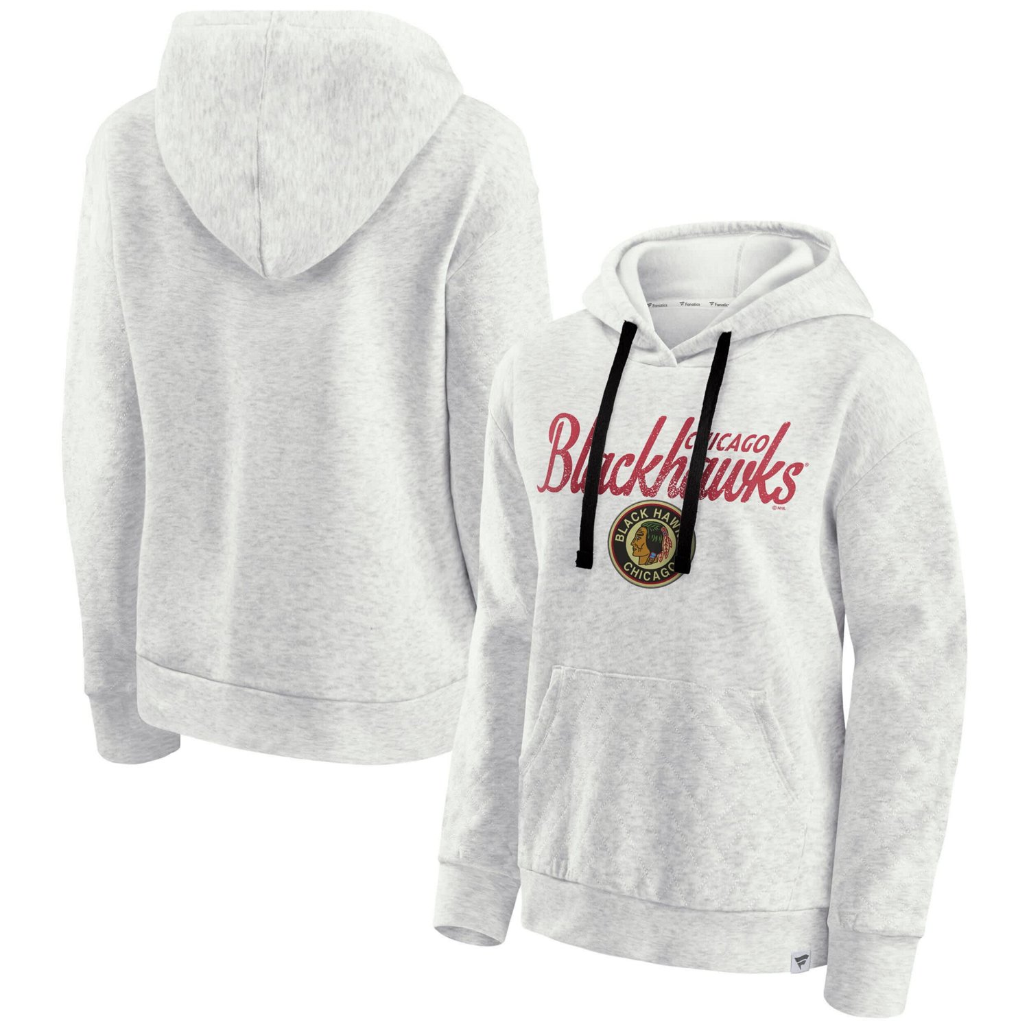 Fanatics Chicago Blackhawks True Classics Quilted Pullover Hoodie