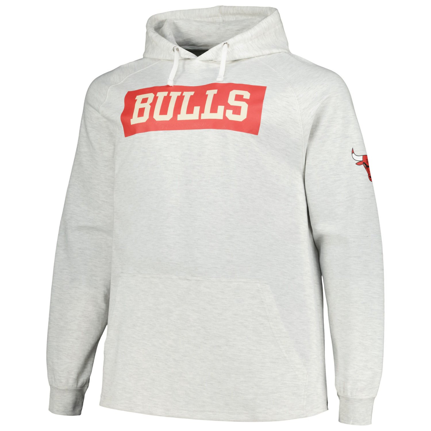 Fanatics Chicago Bulls Big  Tall Raglan Tri-Blend Pullover Hoodie - view number 2