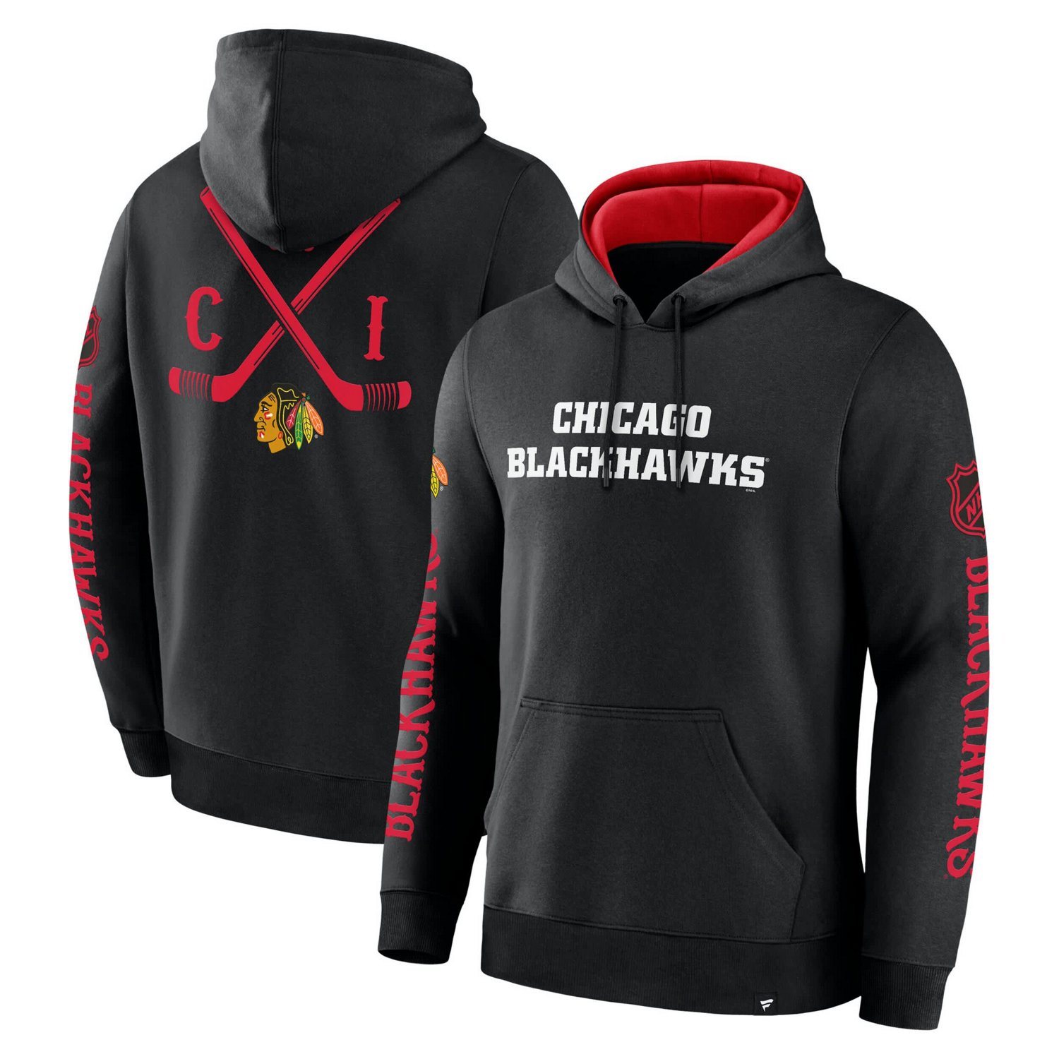 Fanatics Chicago hawks Big City Legacy Fleece Pullover Hoodie