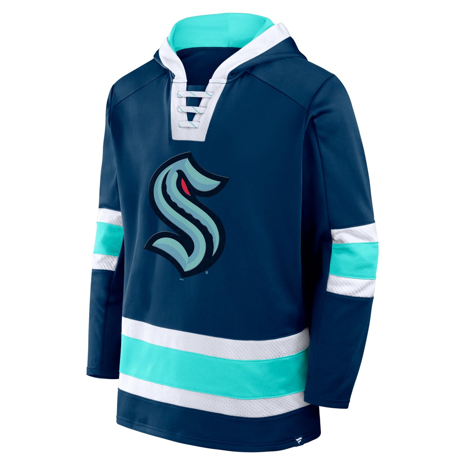Fanatics Deep Sea Seattle Kraken Inside Line Fleece Pullover Hoodie                                                              - view number 2
