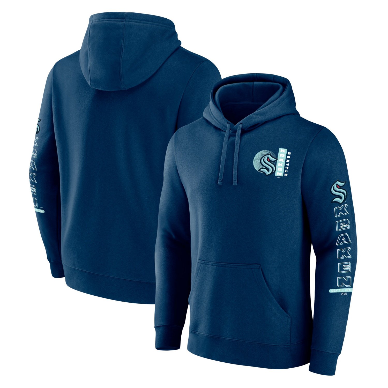 Fanatics Deep Sea Seattle Kraken Revolution Pullover Hoodie                                                                      - view number 1