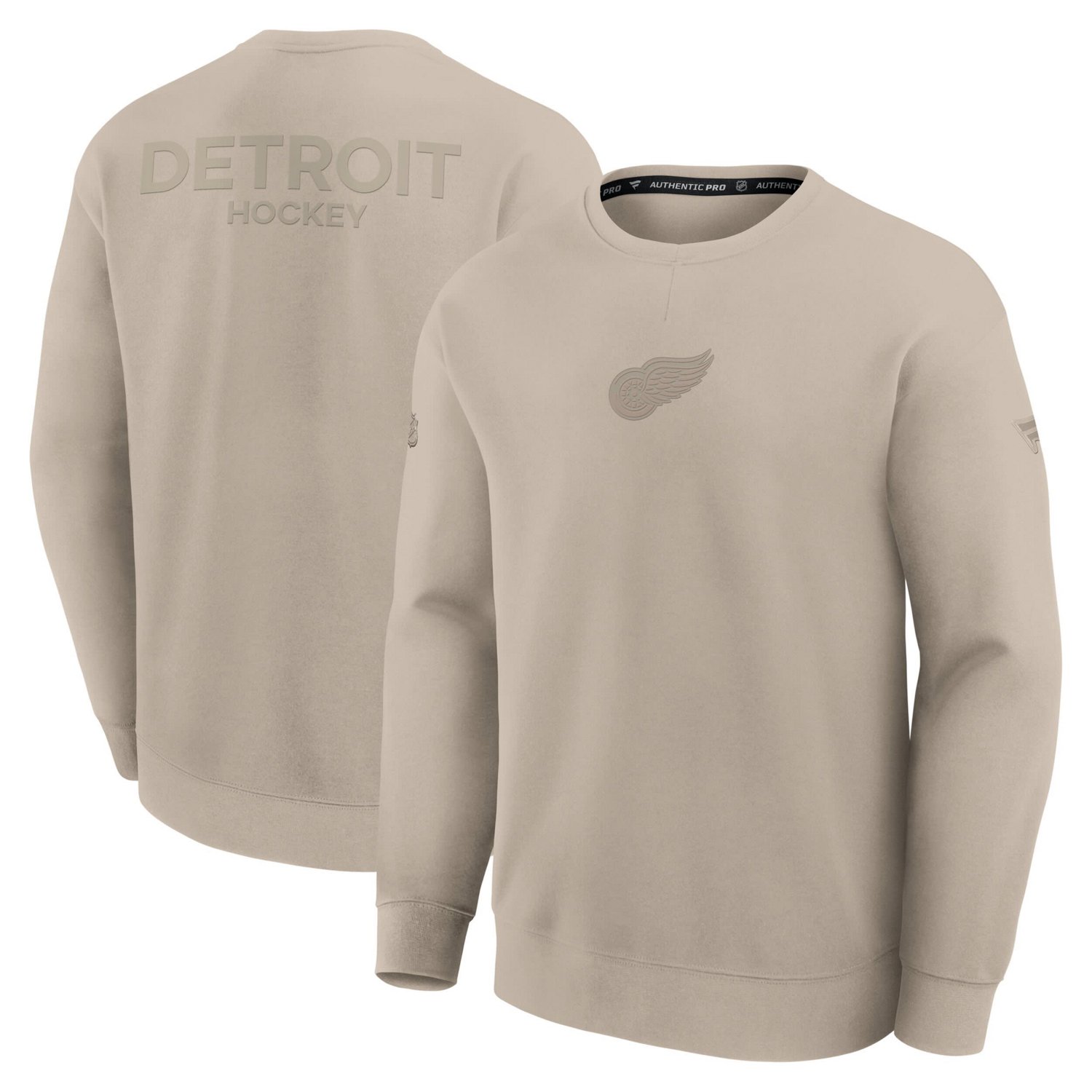 Fanatics Detroit Red Wings Authentic Pro Road Tri-Blend Sweatshirt