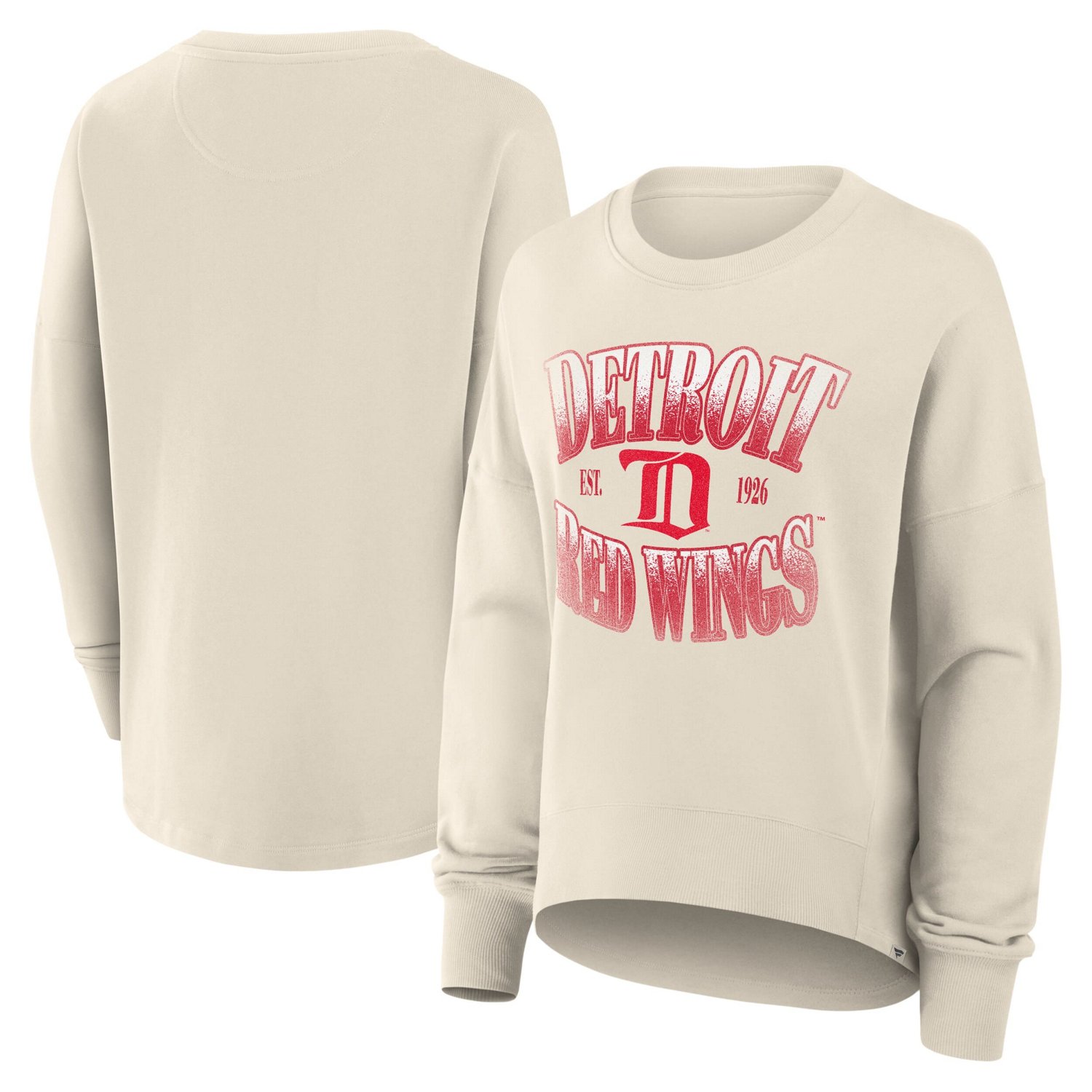Fanatics Detroit Red Wings Oversized Vintage Slice Pullover Sweatshirt