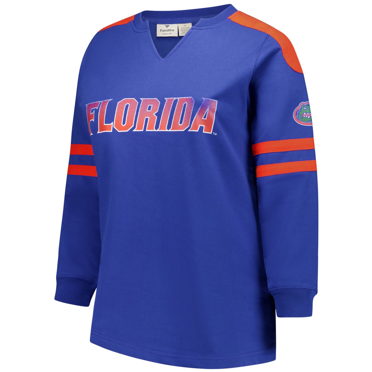 Fanatics Florida Gators Plus Size Contrast Sleeve Fleece Pullover Sweatshirt                                                     - view number 2
