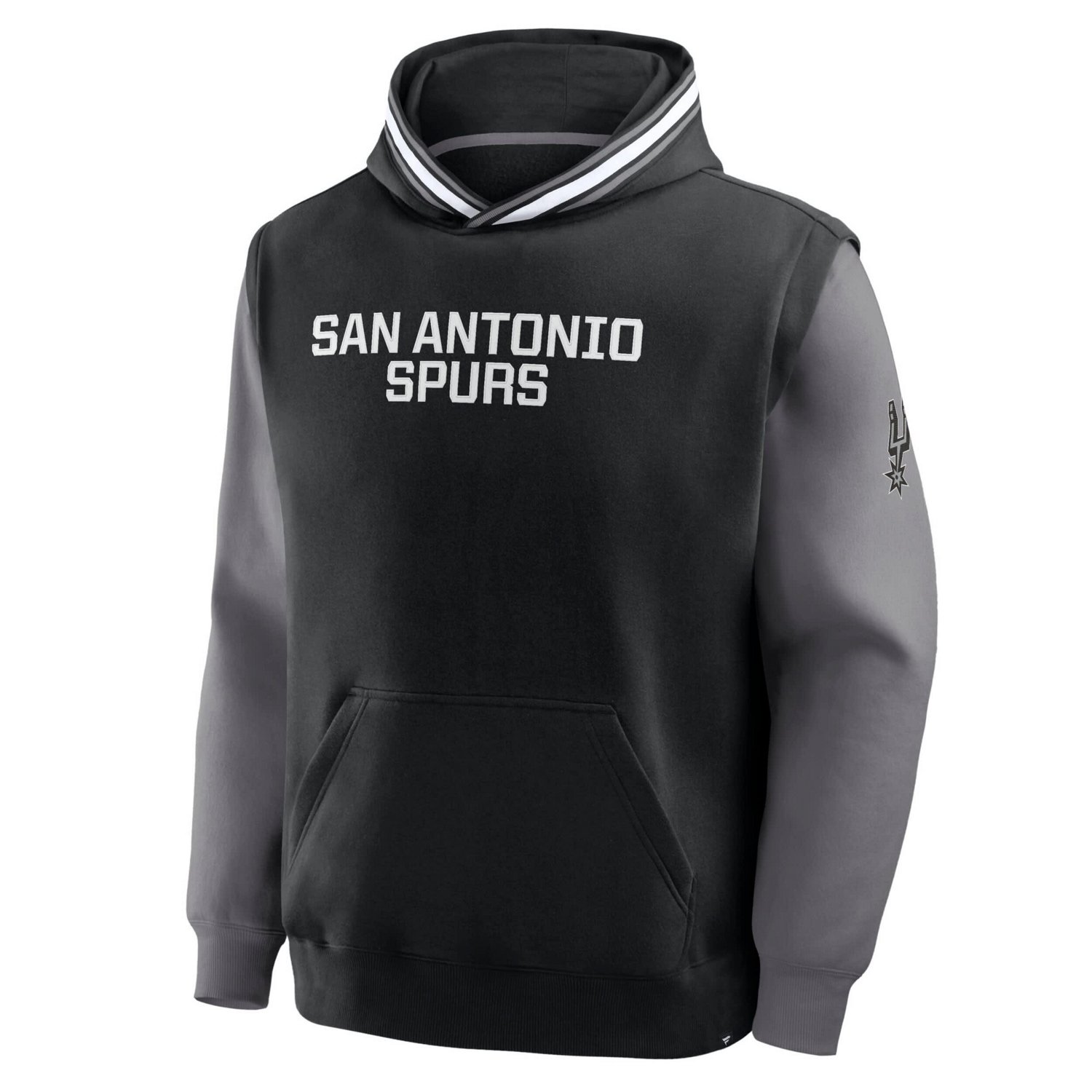 Fanatics Gray San Antonio Spurs Half Court Shot Clock Fastbreak Hoodie - view number 4
