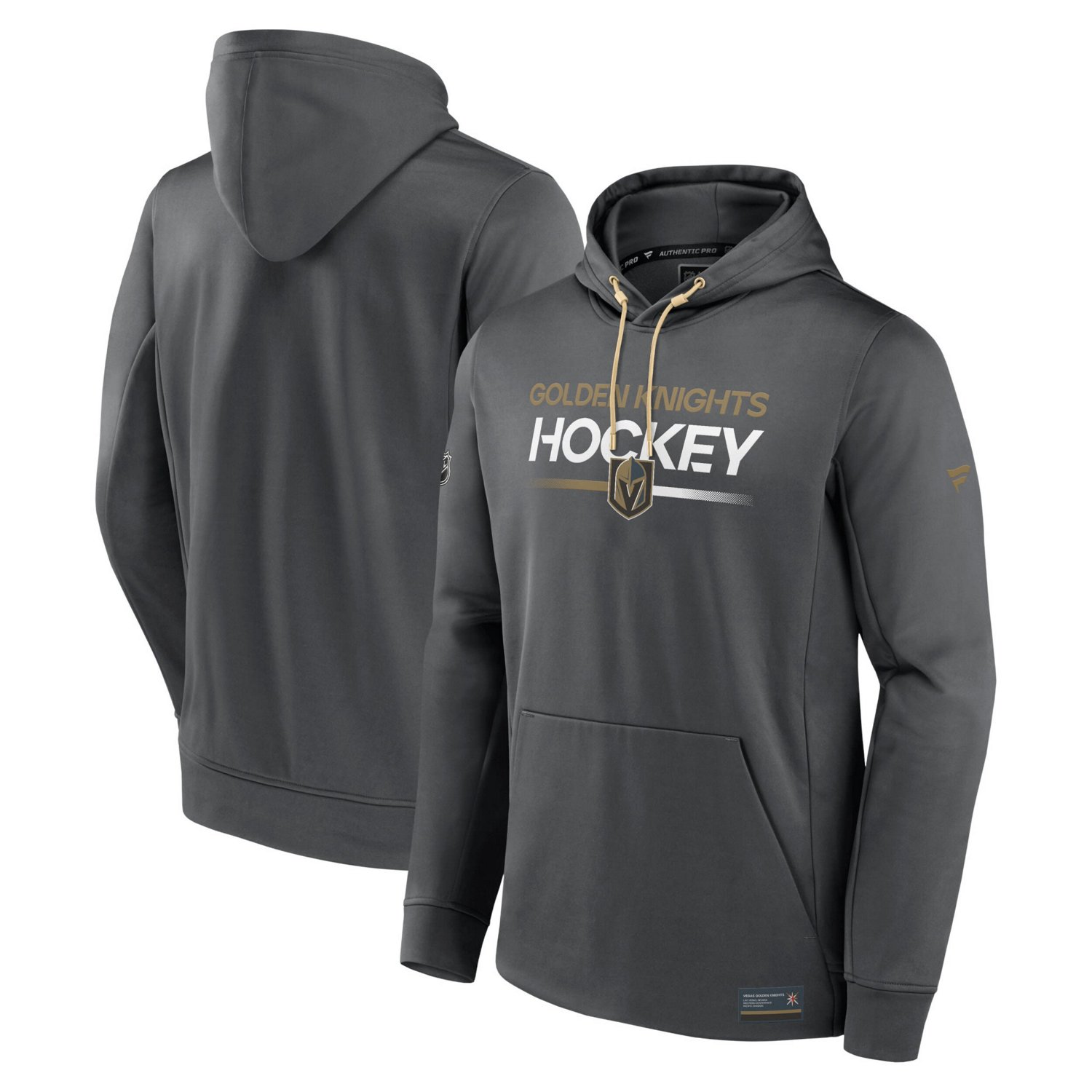 Fanatics Gray Vegas Golden Knights Authentic Pro Pullover Hoodie