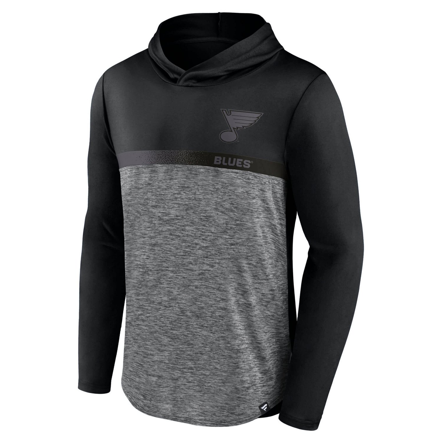 Fanatics Heather Charcoal St Louis Blues Iconic Defender Pullover Hoodie - view number 2