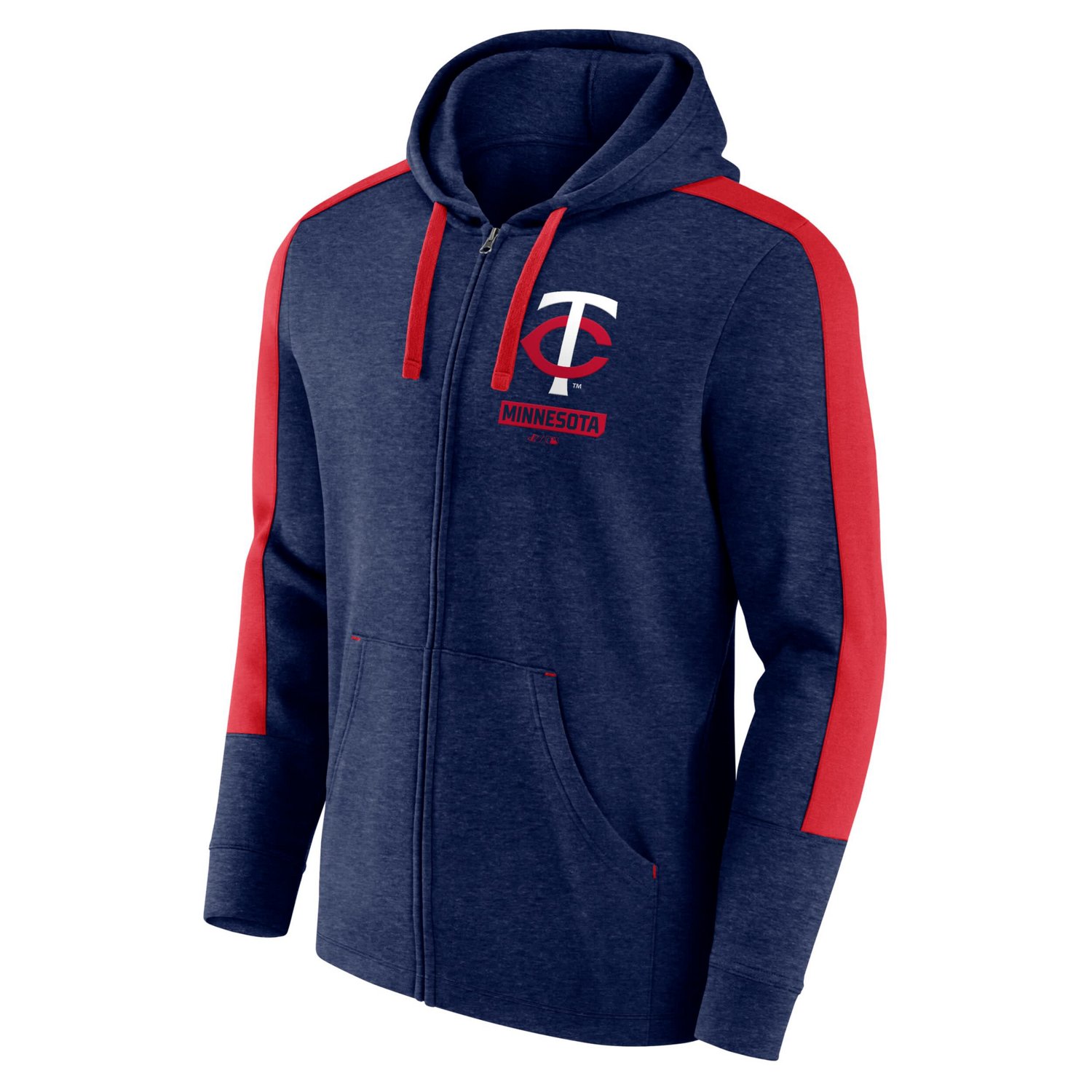 Fanatics Heather Minnesota Twins Gains Fleece Full-Zip Hoodie - view number 2
