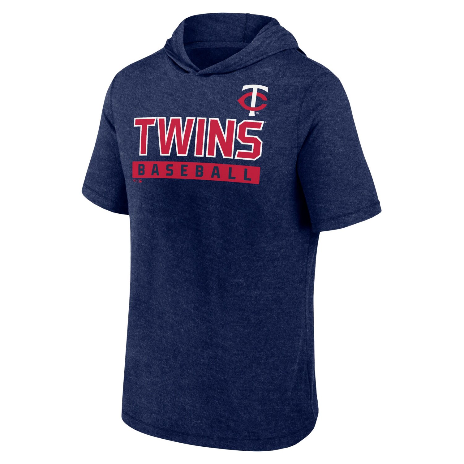 Fanatics Heather Minnesota Twins Push Short Sleeve Pullover Hoodie - view number 2