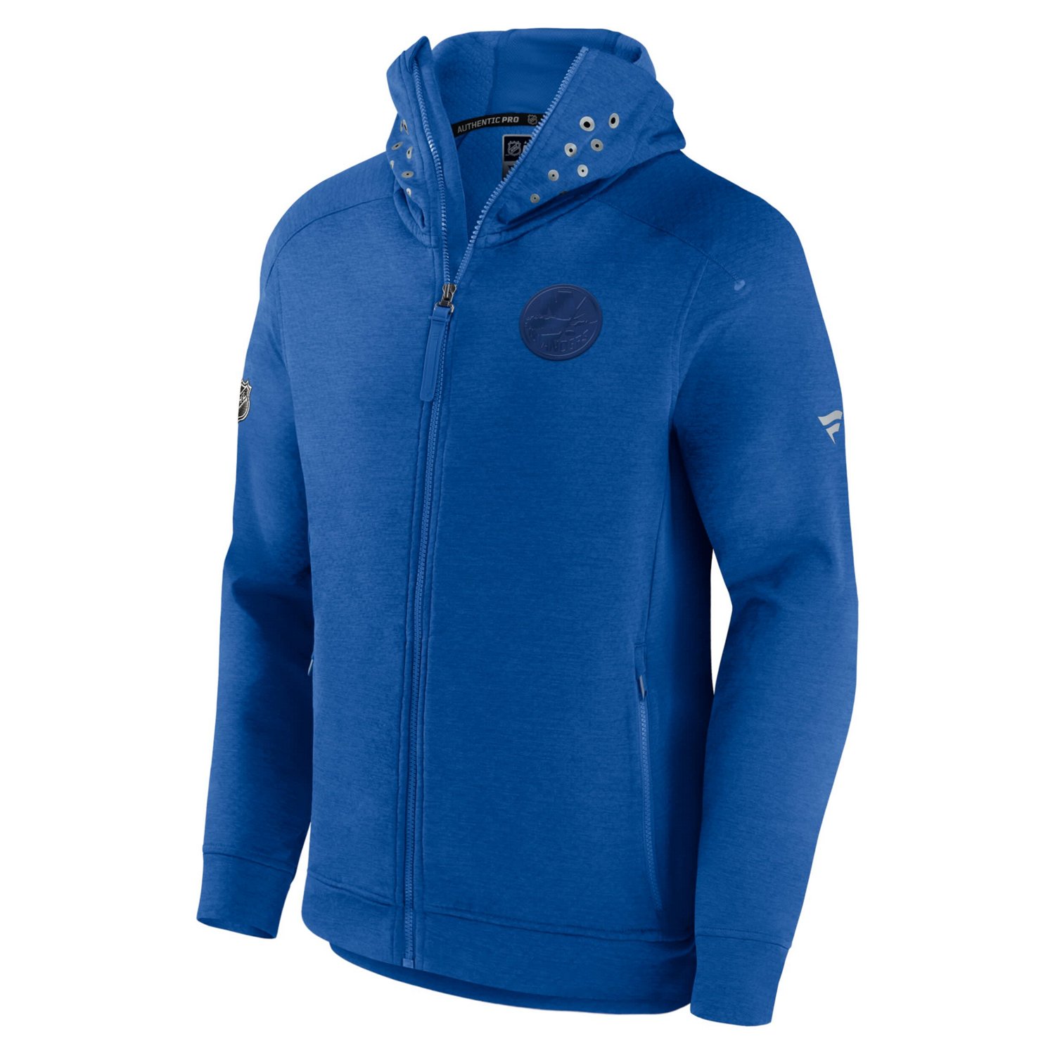 Fanatics Heather New York Islanders Authentic Pro Road Tech Lightweight Full-Zip Hoodie Jacket                                   - view number 2