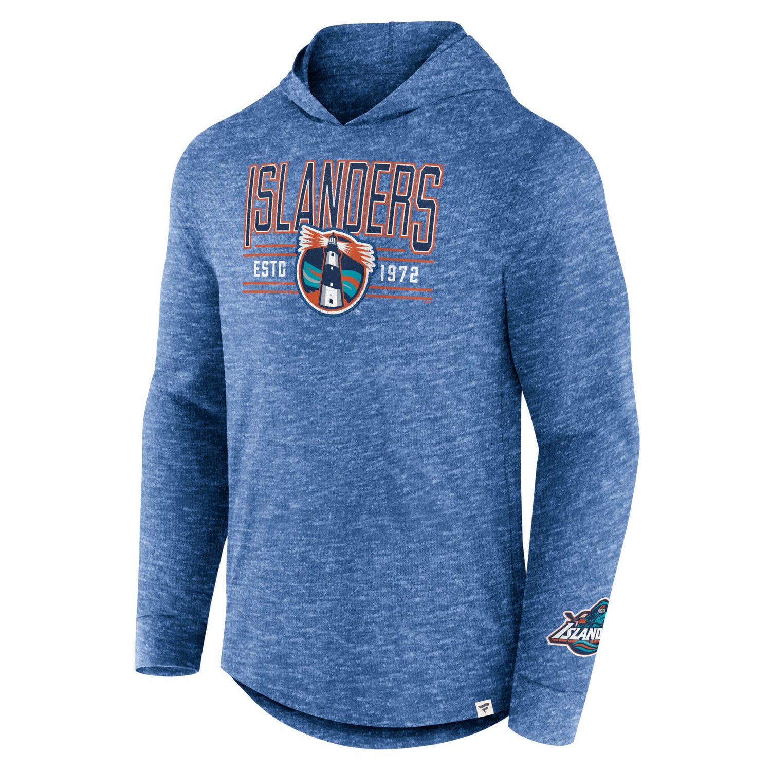 Fanatics Heather New York Islanders Slub Pullover Hoodie - view number 2