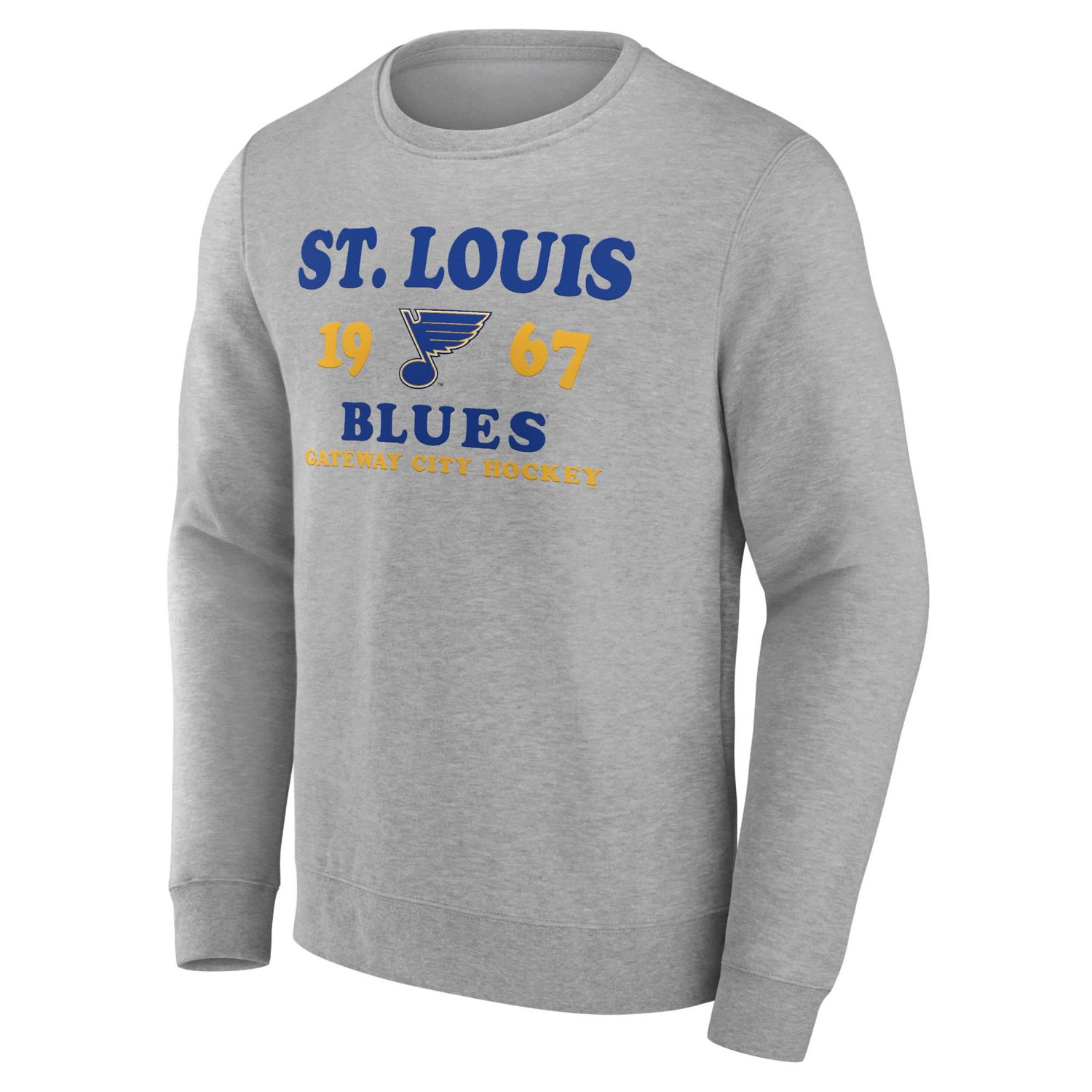 Fanatics Heather St Louis Blues Fierce Competitor Pullover Sweatshirt