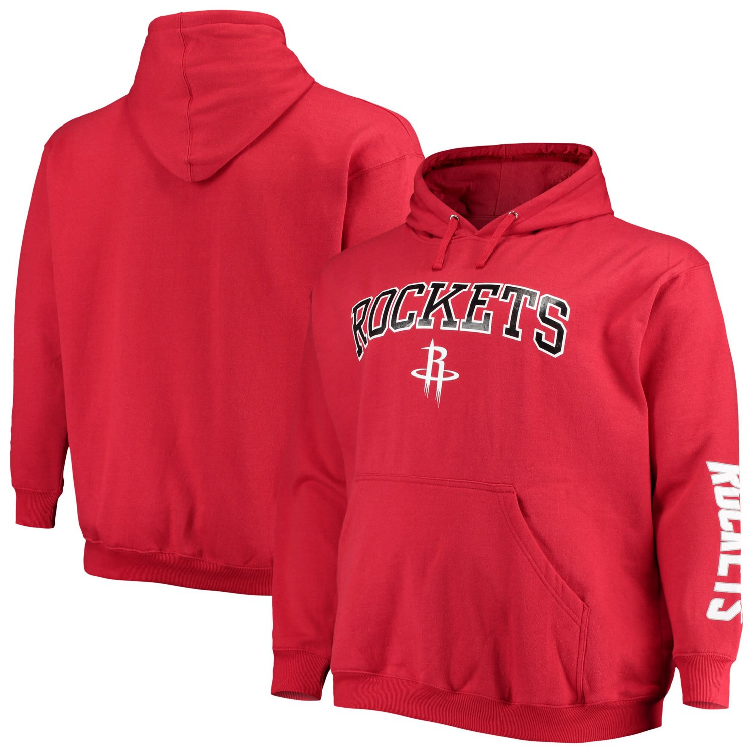 Fanatics Houston Rockets Big  Tall Team Wordmark Pullover Hoodie                                                                 - view number 1