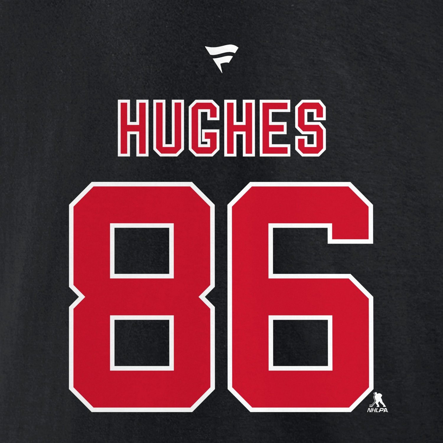 Fanatics Jack Hughes New Jersey Devils Authentic Stack Name  Number Hoodie - view number 3