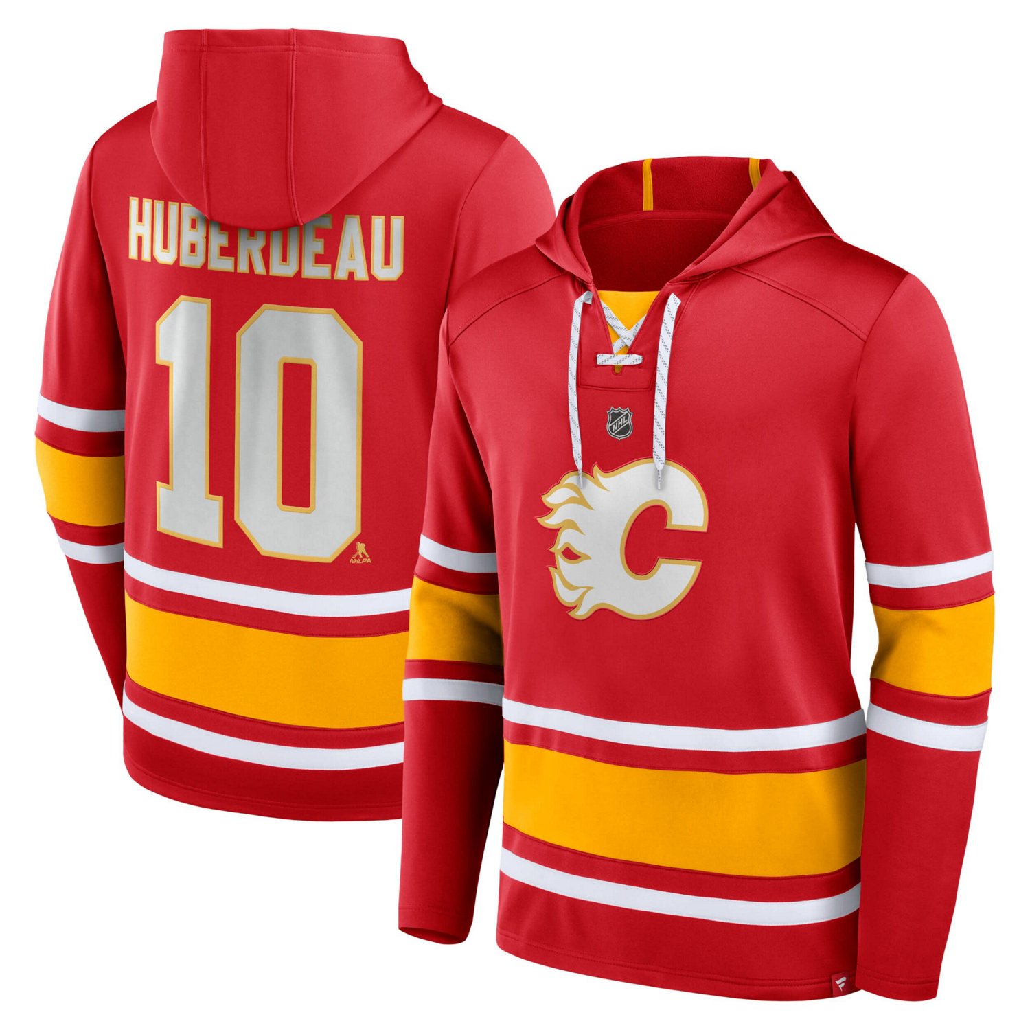 Fanatics Jonathan Huberdeau Calgary Flames Name  Number Lace-Up Pullover Hoodie