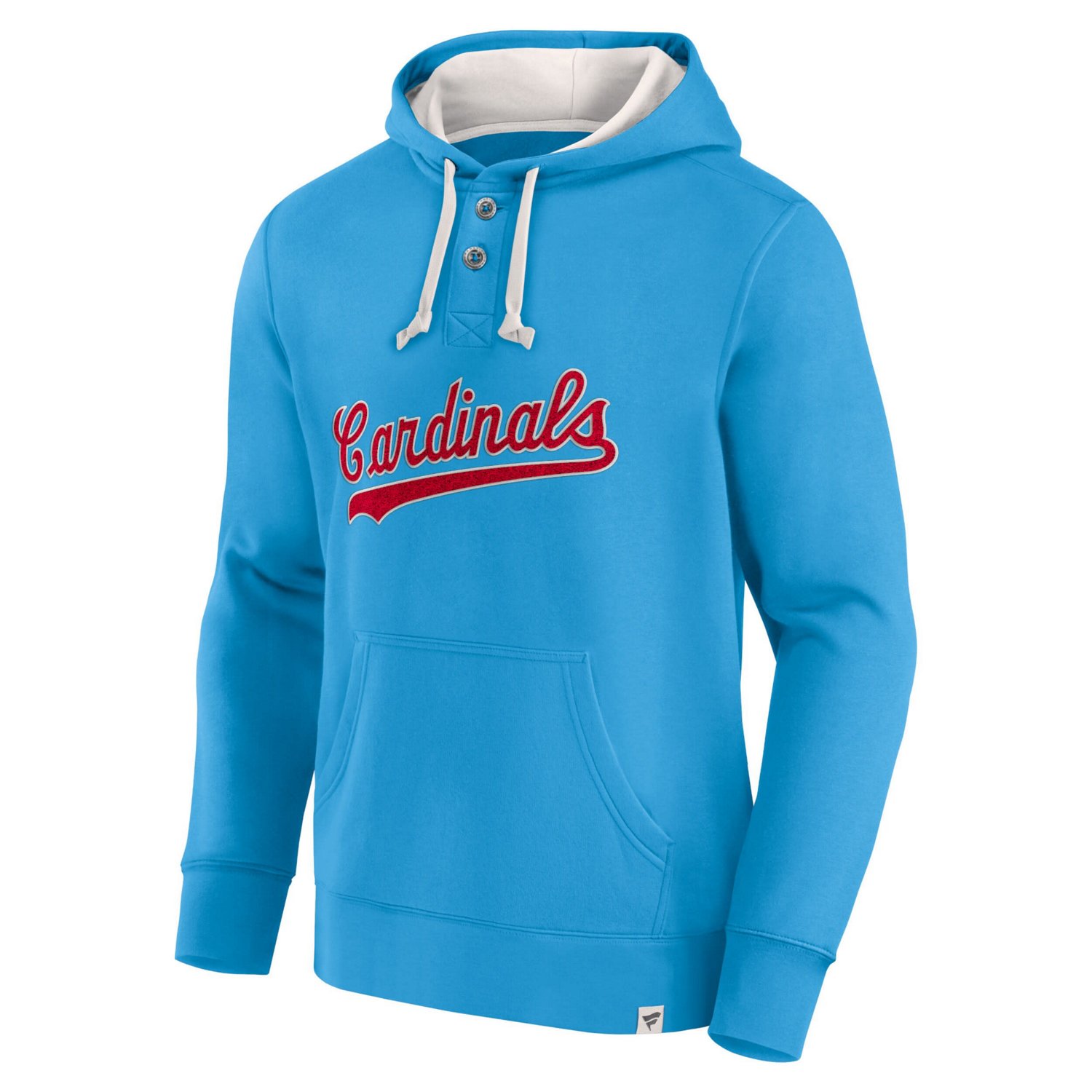 Fanatics Light St Louis Cardinals Plan for Adversity Henley Fleece Pullover Hoodie - view number 2