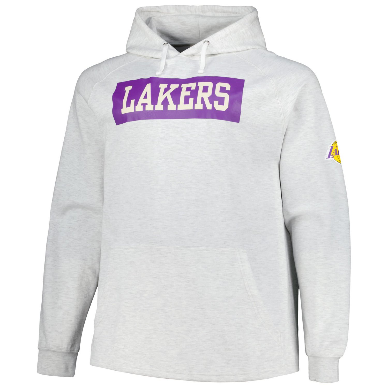 Fanatics Los Angeles Lakers Big  Tall Raglan Tri-Blend Pullover Hoodie - view number 2