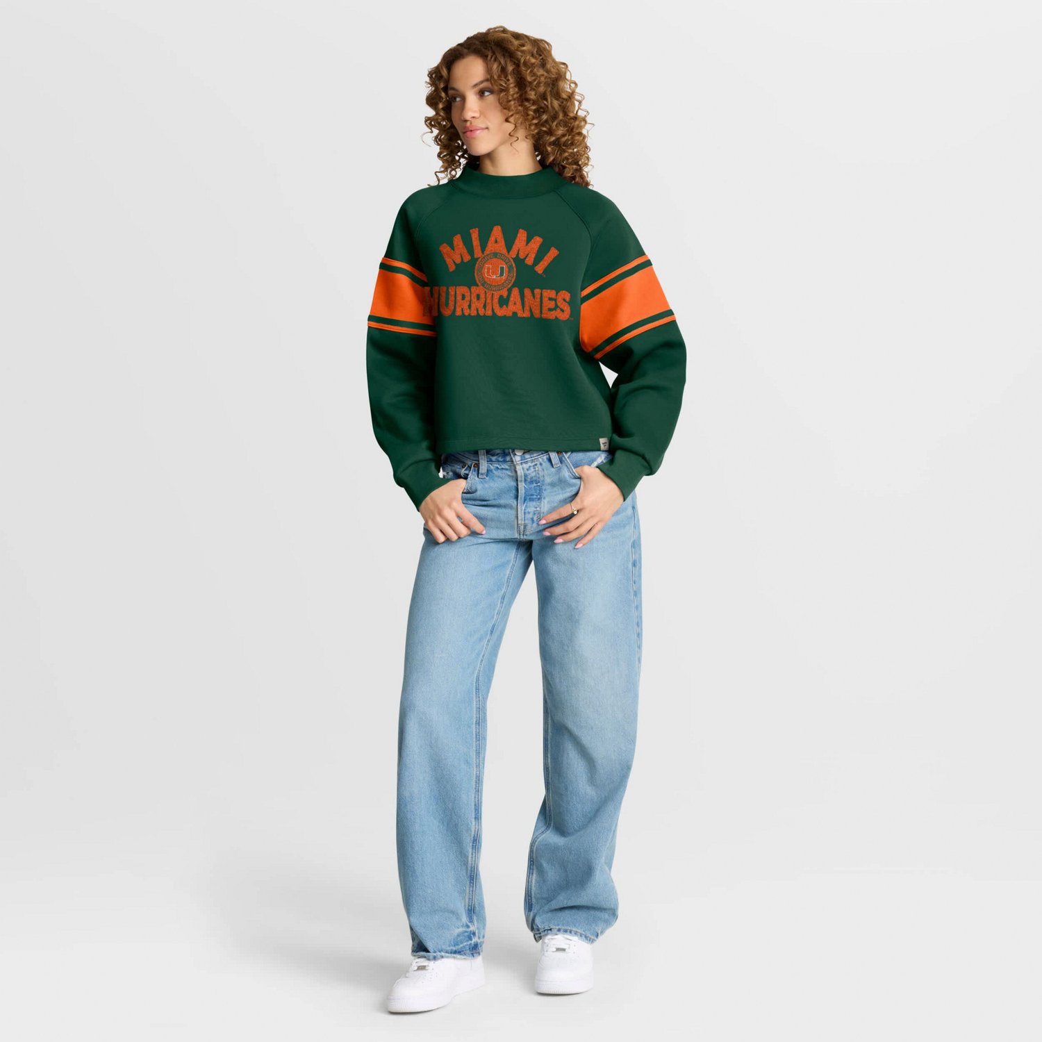 Fanatics Miami Hurricanes Oversized Hometown Premium Punt Coverage Raglan Pullover Sweatshirt - view number 3