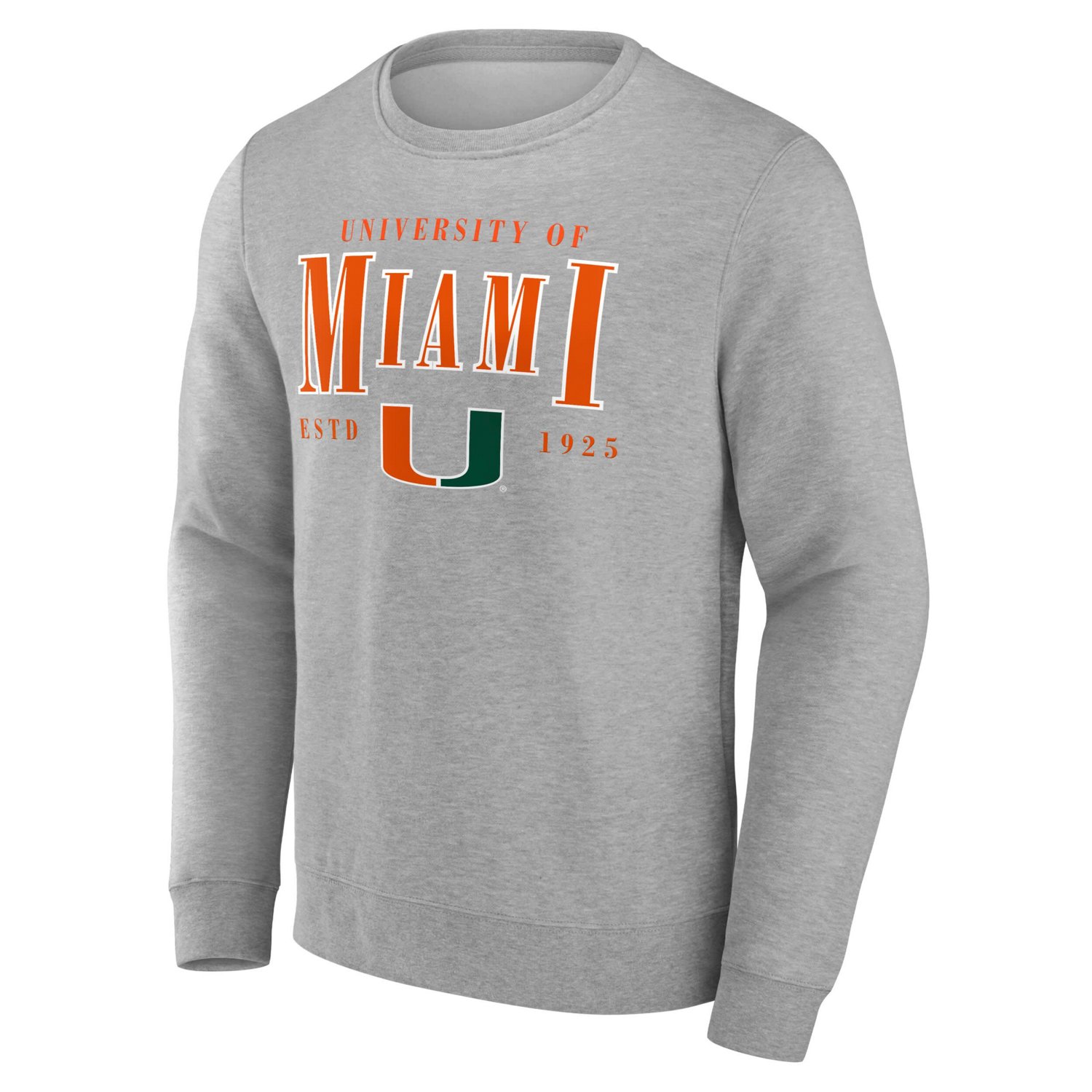 Fanatics Miami Hurricanes True Classics Act Fast Fleece Pullover Sweatshirt                                                      - view number 2