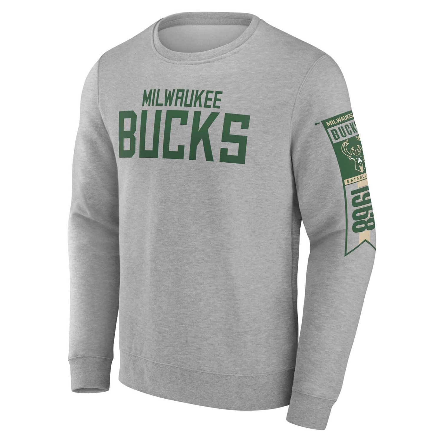 Fanatics Milwaukee Bucks Fleece Pullover Sweatshirt - view number 2