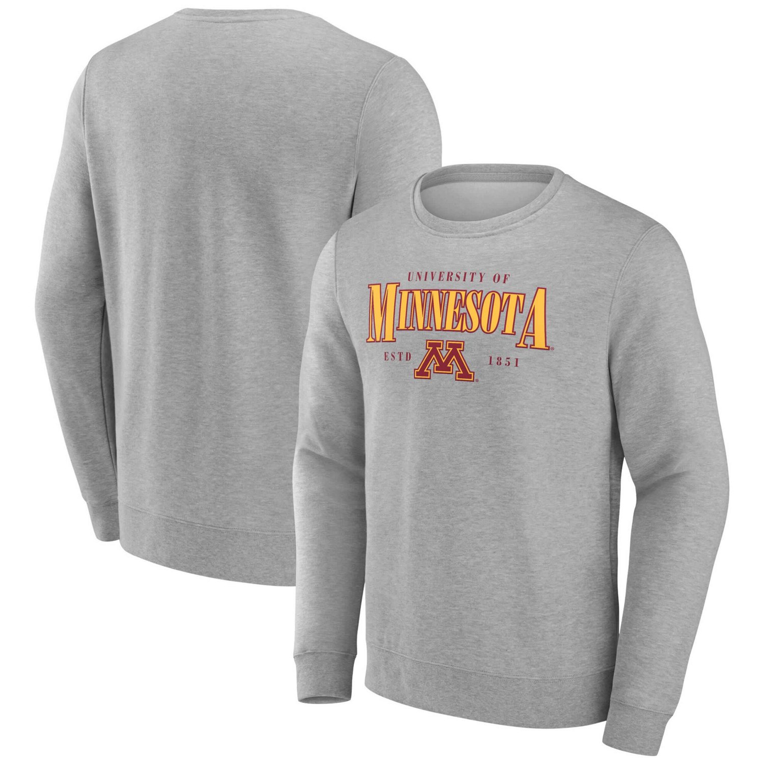 Fanatics Minnesota Golden Gophers True Classics Act Fast Fleece Pullover Sweatshirt                                              - view number 1