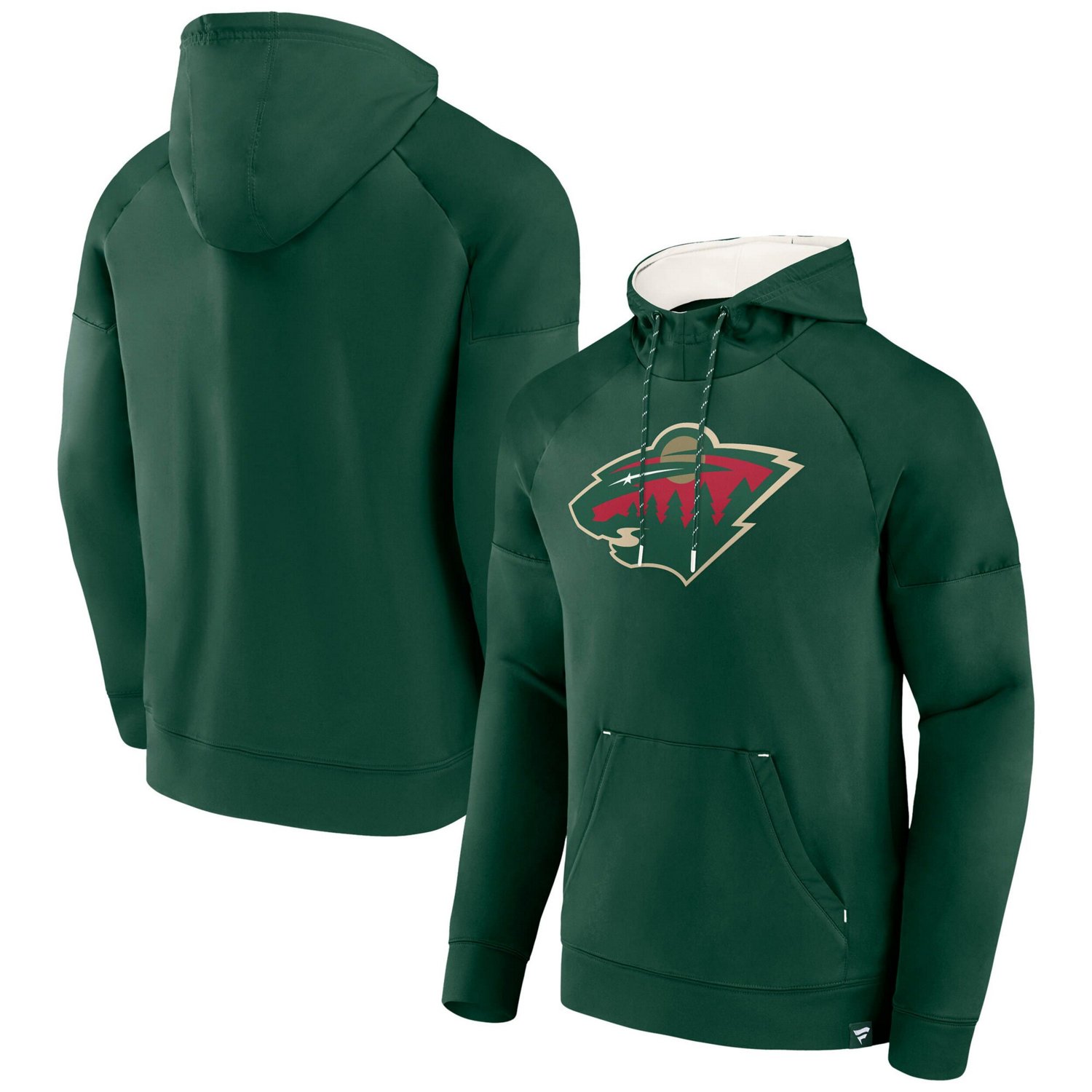 Fanatics Minnesota Wild Iconic Defender Raglan Pullover Hoodie - view number 1
