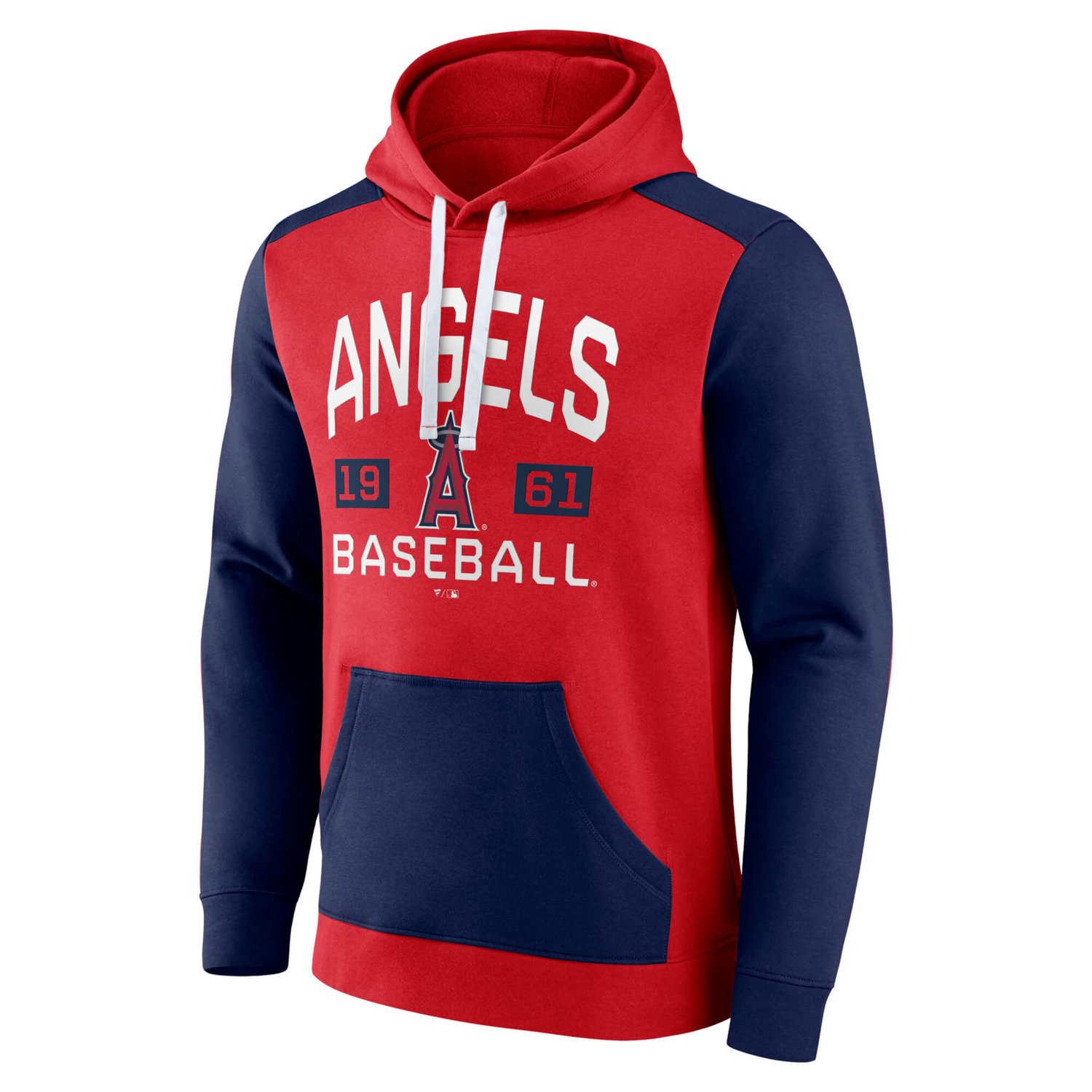 Fanatics Navy Los Angeles Angels Colorblock Pullover Hoodie - view number 2