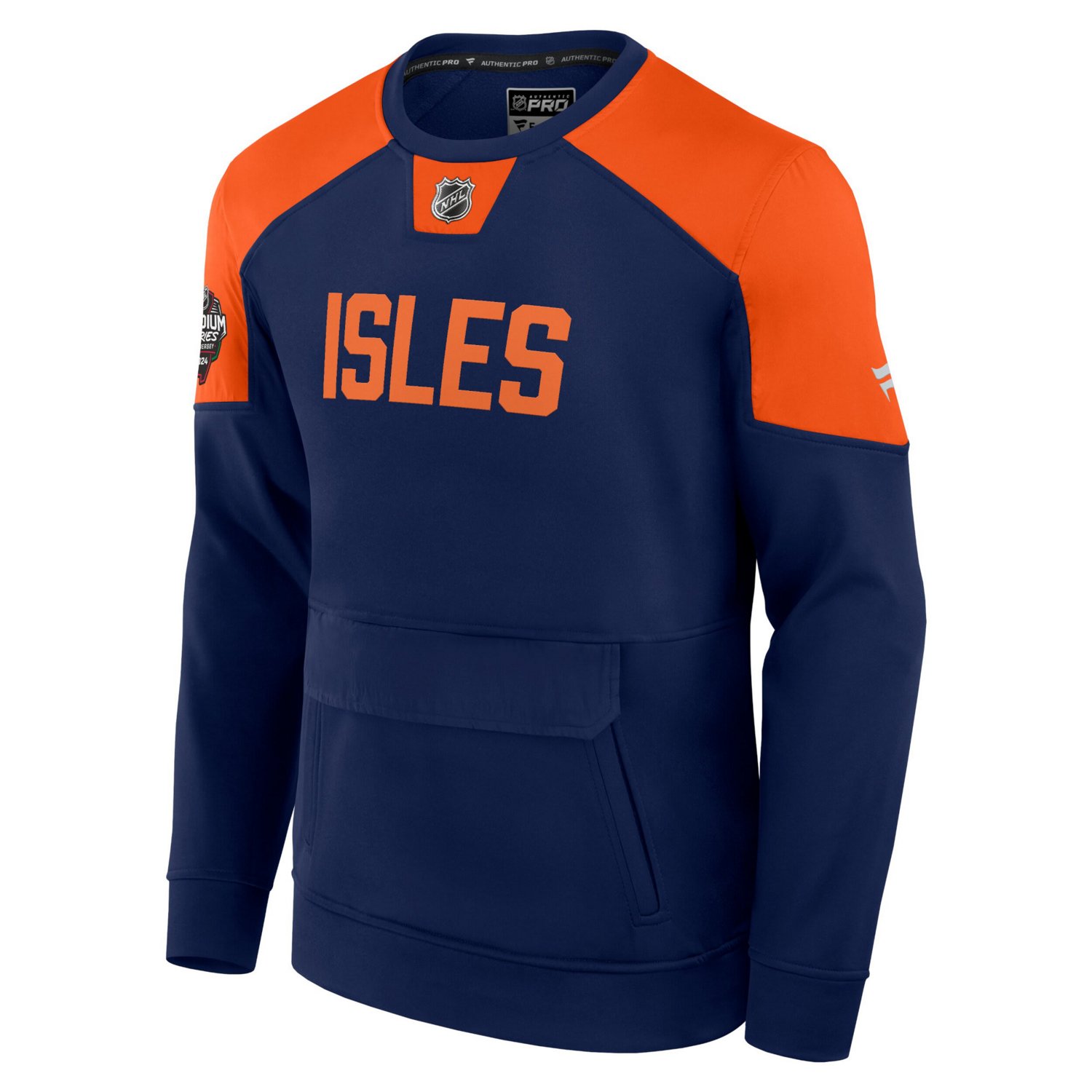 Fanatics New York Islanders 2024 NHL Stadium Series Authentic Pro Fleece Logo Pullover Sweatshirt - view number 2