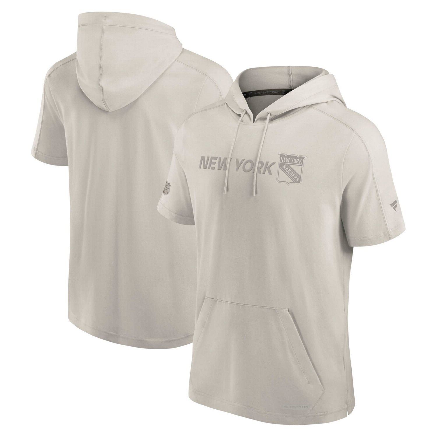 Fanatics New York Rangers Authentic Pro Road Performance Short Sleeve Pullover Hoodie