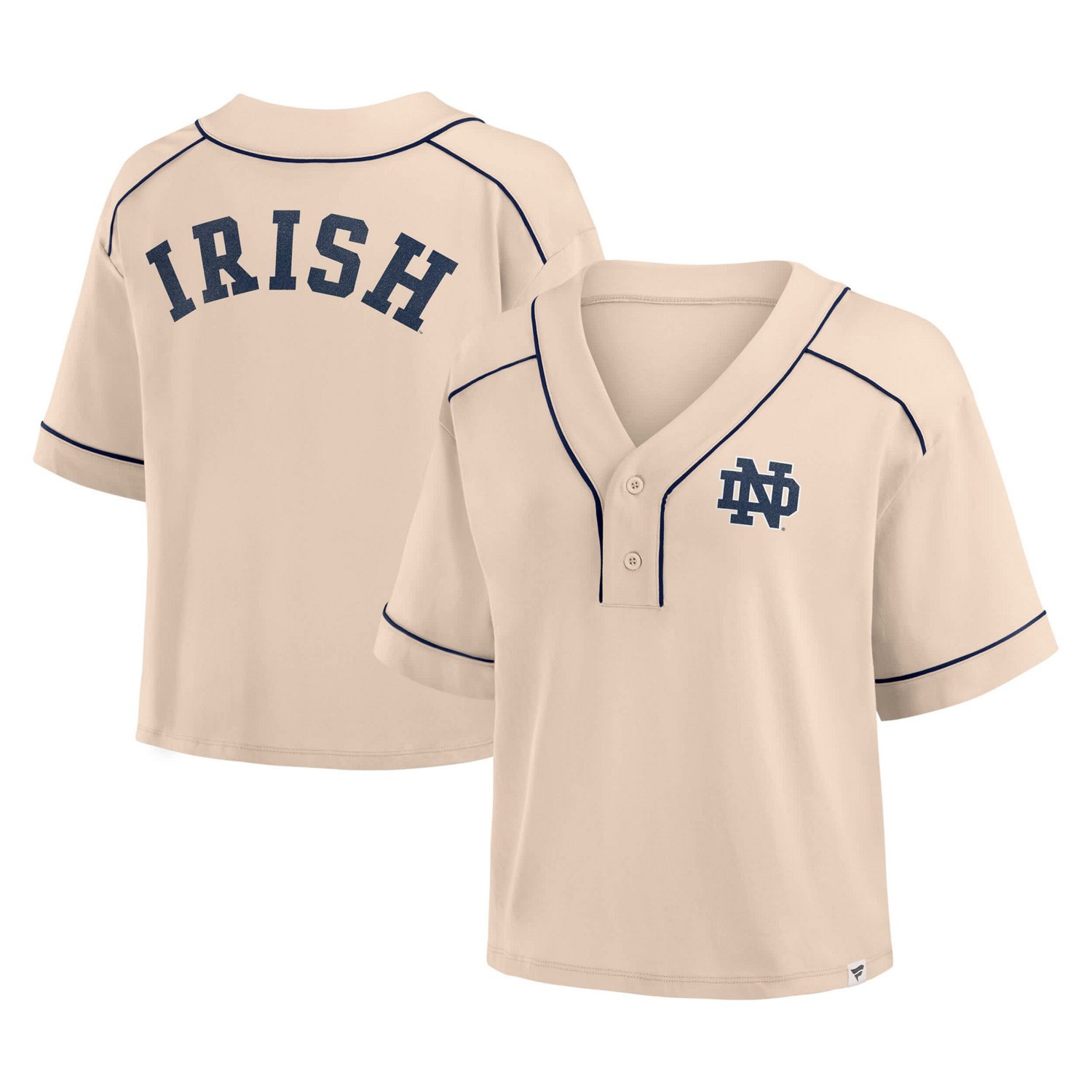 Fanatics Notre Dame Fighting Irish Oversized Dominant Force Midi V-Neck T-Shirt