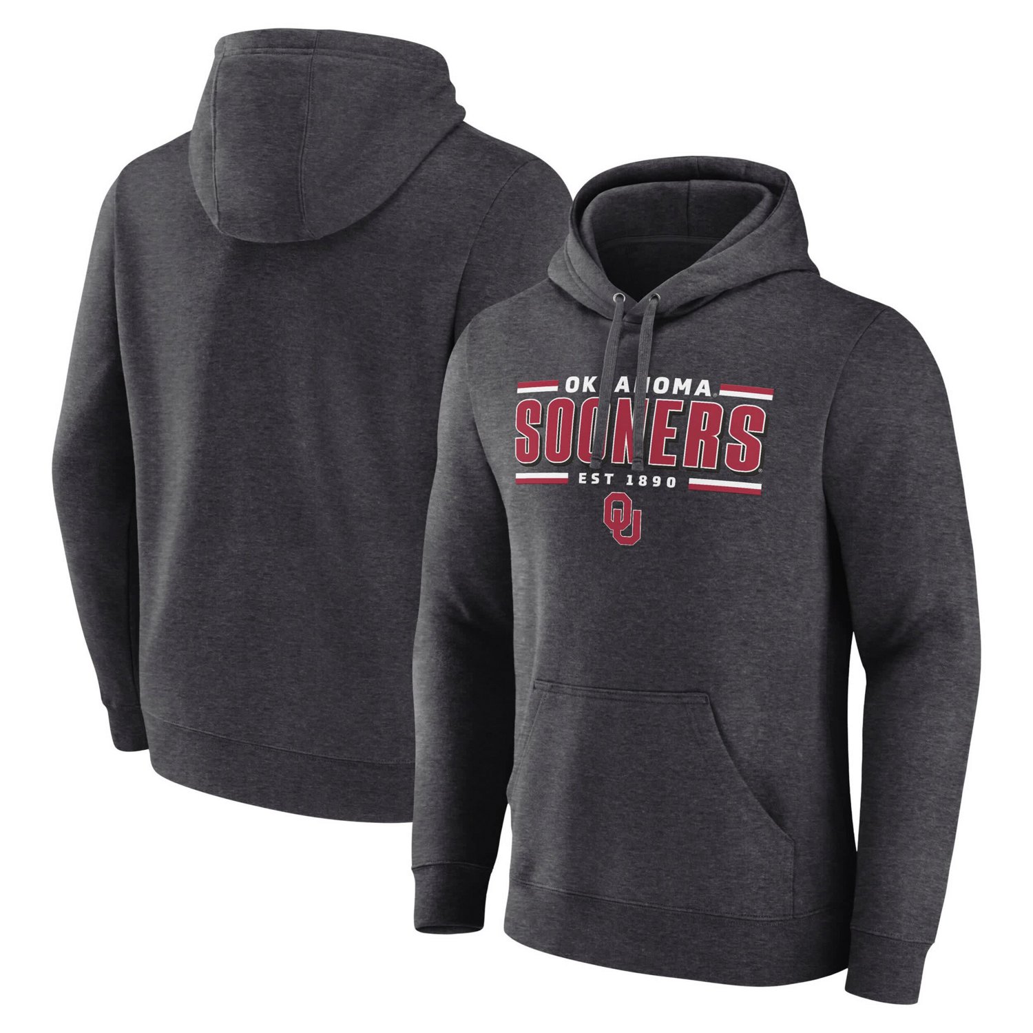 Fanatics Oklahoma Sooners Horizontal Block Fleece Pullover Hoodie                                                                - view number 1