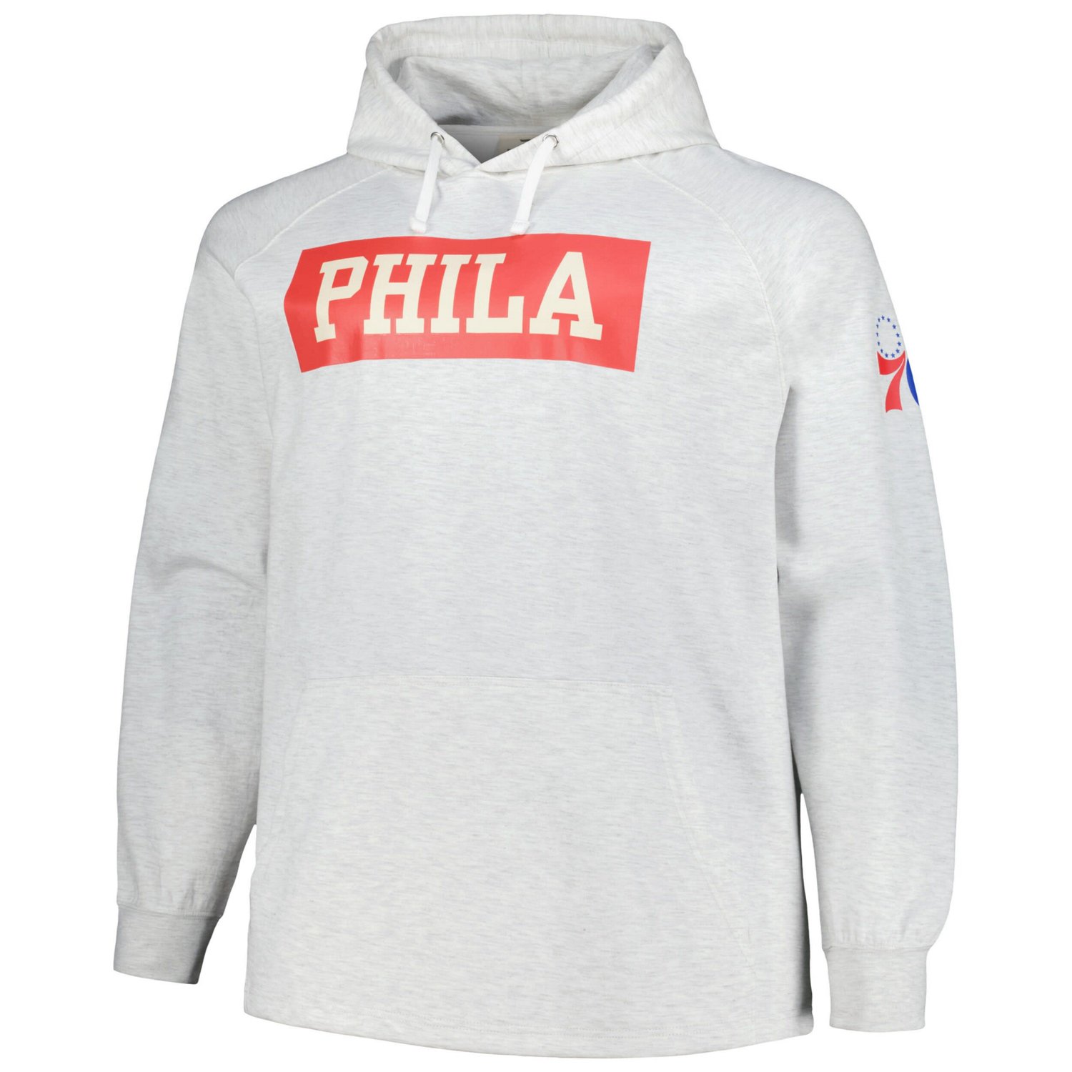 Fanatics Philadelphia 76ers Big  Tall Raglan Tri-Blend Pullover Hoodie - view number 2