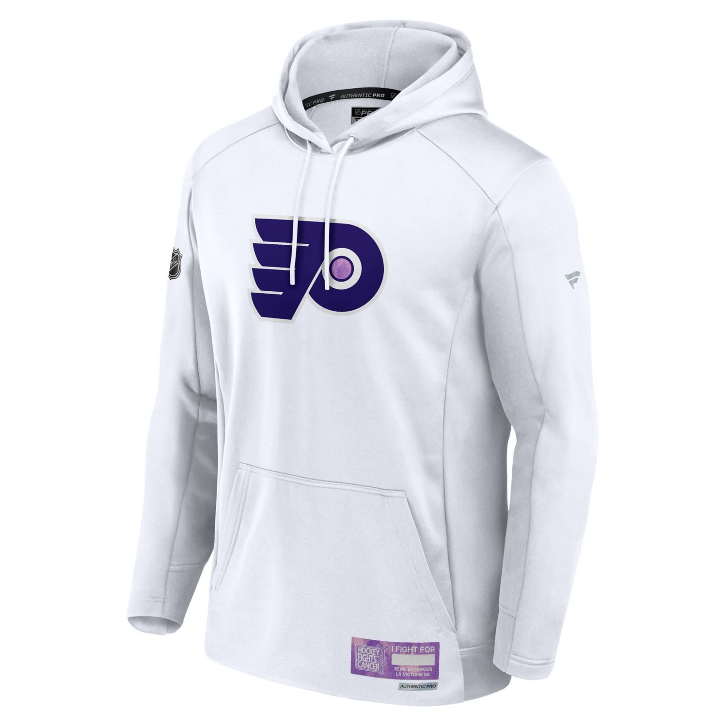 Fanatics Philadelphia Flyers Authentic Pro Hockey Fights Cancer Pullover Hoodie - view number 2
