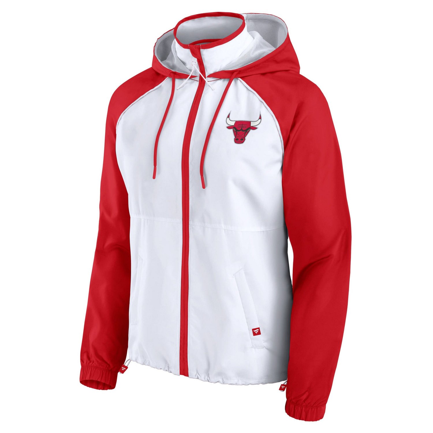 Fanatics Red Chicago Bulls Anorak Raglan Full-Zip Hoodie Jacket - view number 2