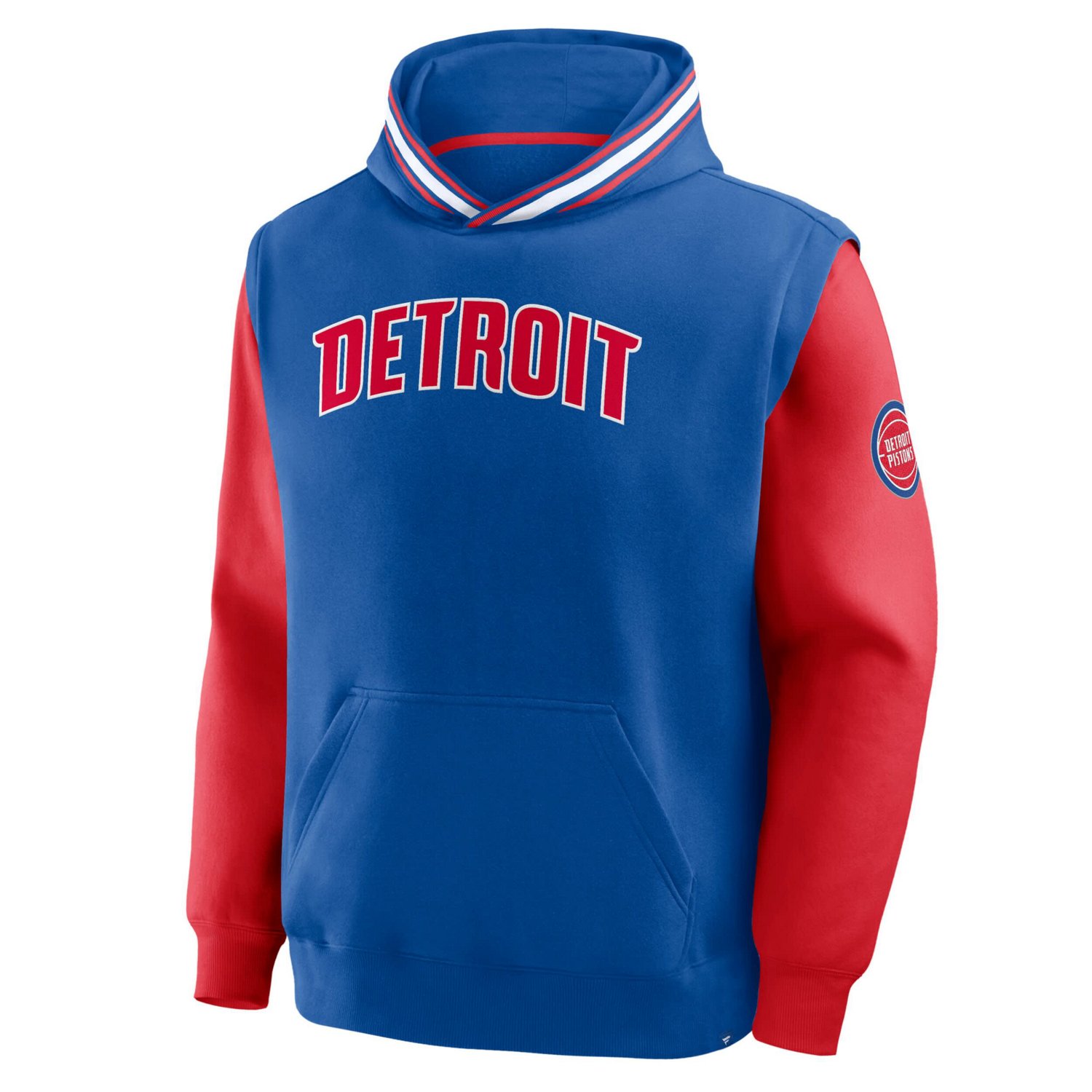 Fanatics Red Detroit Pistons Half Court Shot Clock Fastbreak Hoodie - view number 4