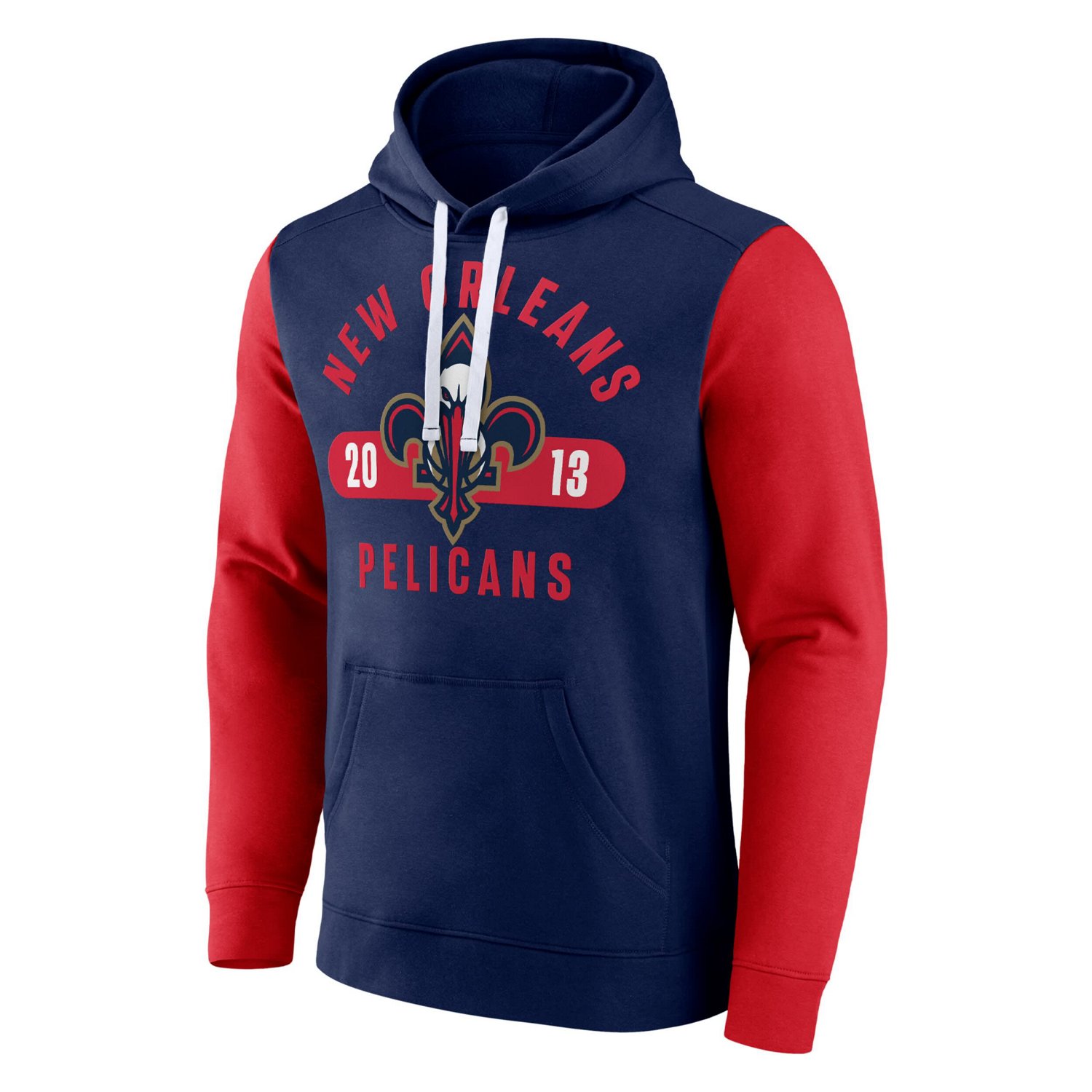 Fanatics Red New Orleans Pelicans Attack Colorblock Pullover Hoodie - view number 2