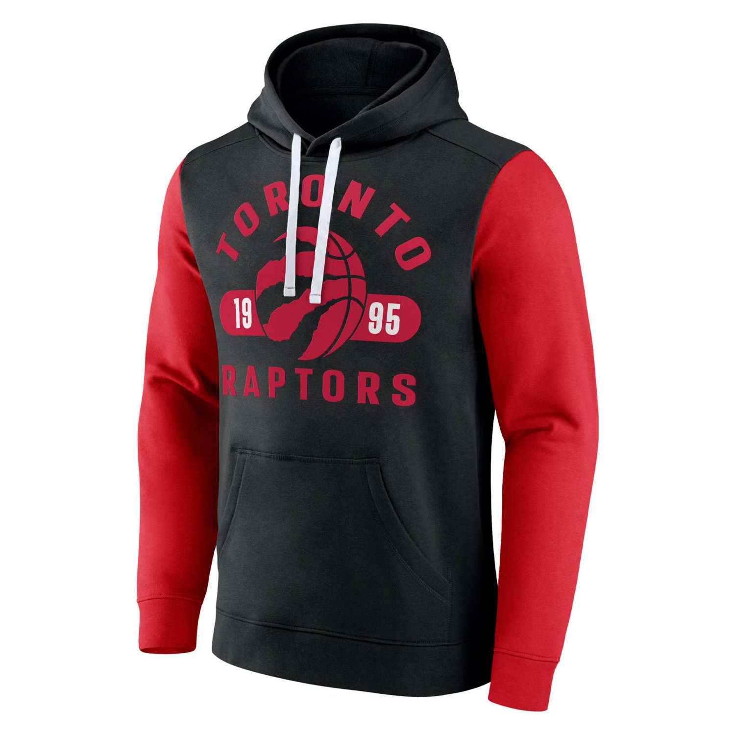 Fanatics Red Toronto Raptors Attack Colorblock Pullover Hoodie - view number 2