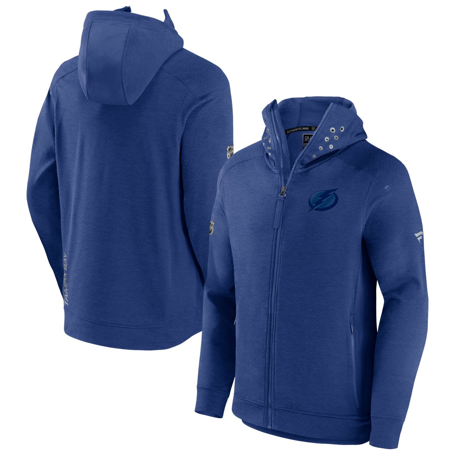 Fanatics Tampa Bay Lightning Authentic Pro Road Tech Lightweight Full-Zip Hoodie Jacket