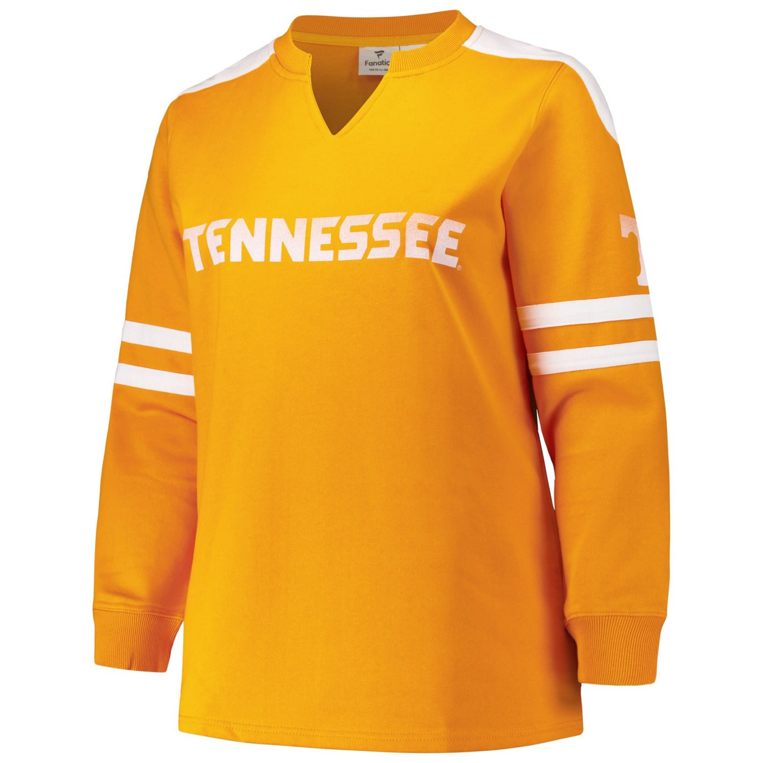 Fanatics Tennessee Tennessee Volunteers Plus Size Contrast Sleeve Fleece Pullover Sweatshirt                                     - view number 2