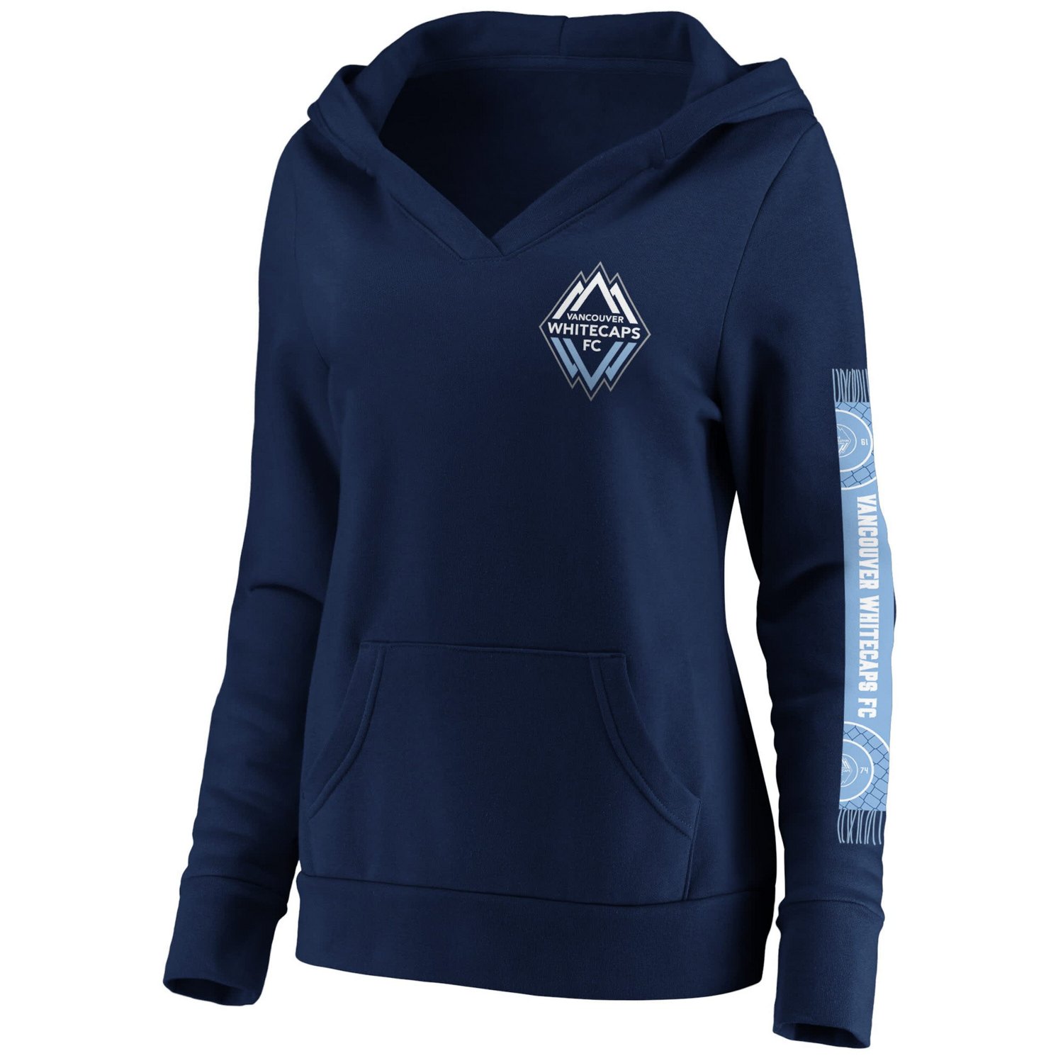 Fanatics Vancouver Whitecaps FC Fleece Scarf Sleeve V-Neck Pullover Hoodie - view number 2