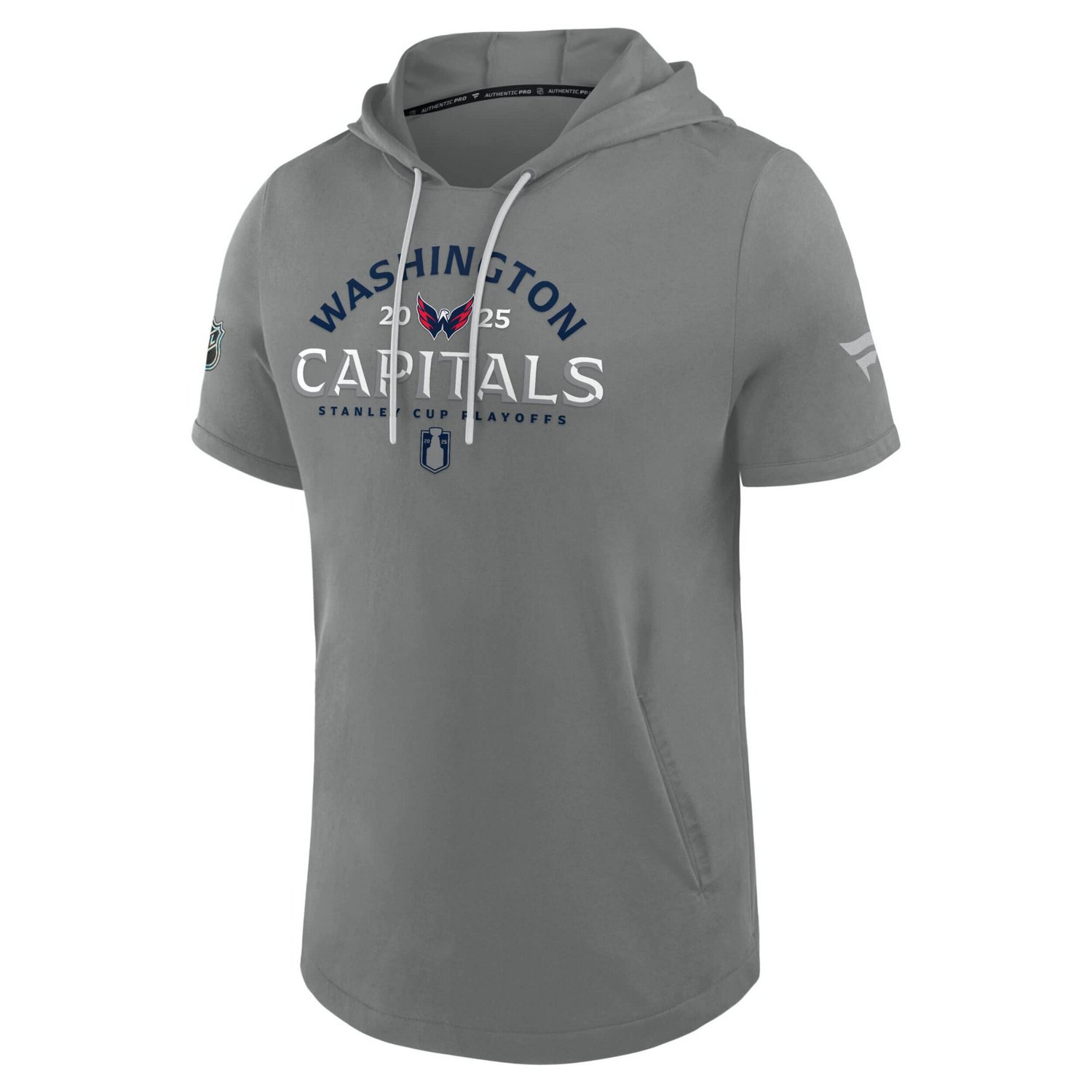 Fanatics Washington Capitals 2025 Stanley Cup Playoffs Authentic Pro Road Performance Short Sleeve Pullover Hoodie - view number 2