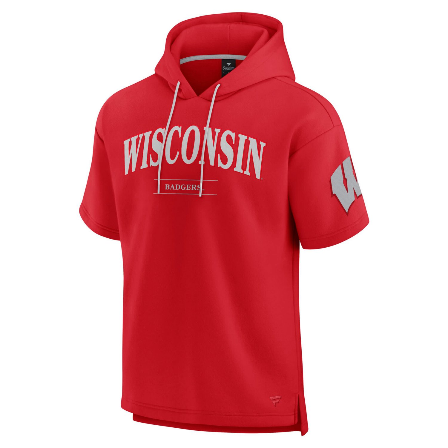 Fanatics Wisconsin Badgers Ready Short Sleeve Pullover Hoodie                                                                    - view number 2