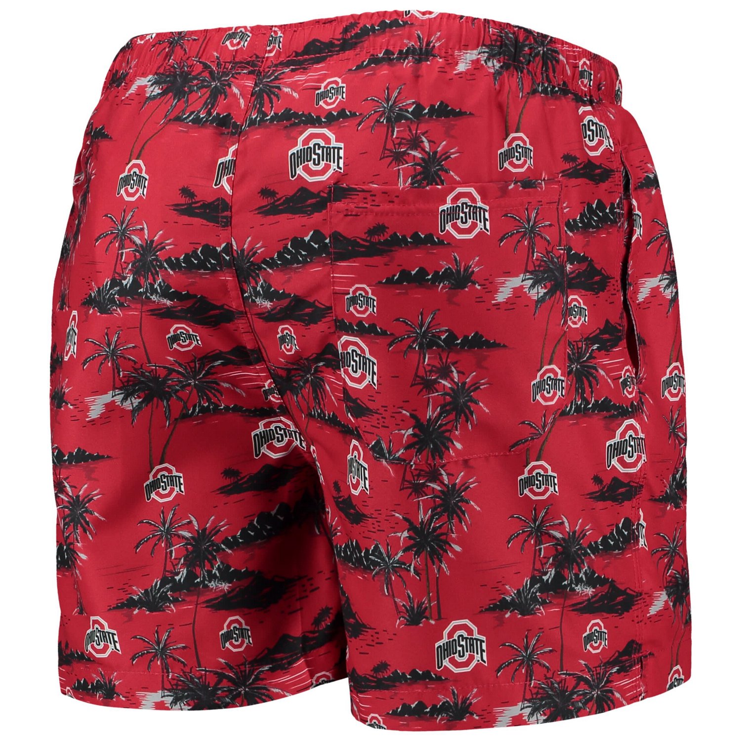 FOCO Ohio State Buckeyes Island Palm Swim Trunks