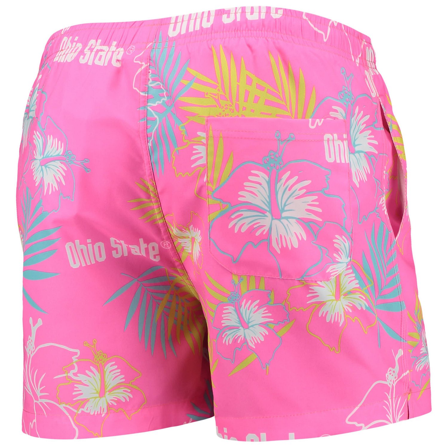 FOCO Ohio State Buckeyes Neon Floral Swim Trunks