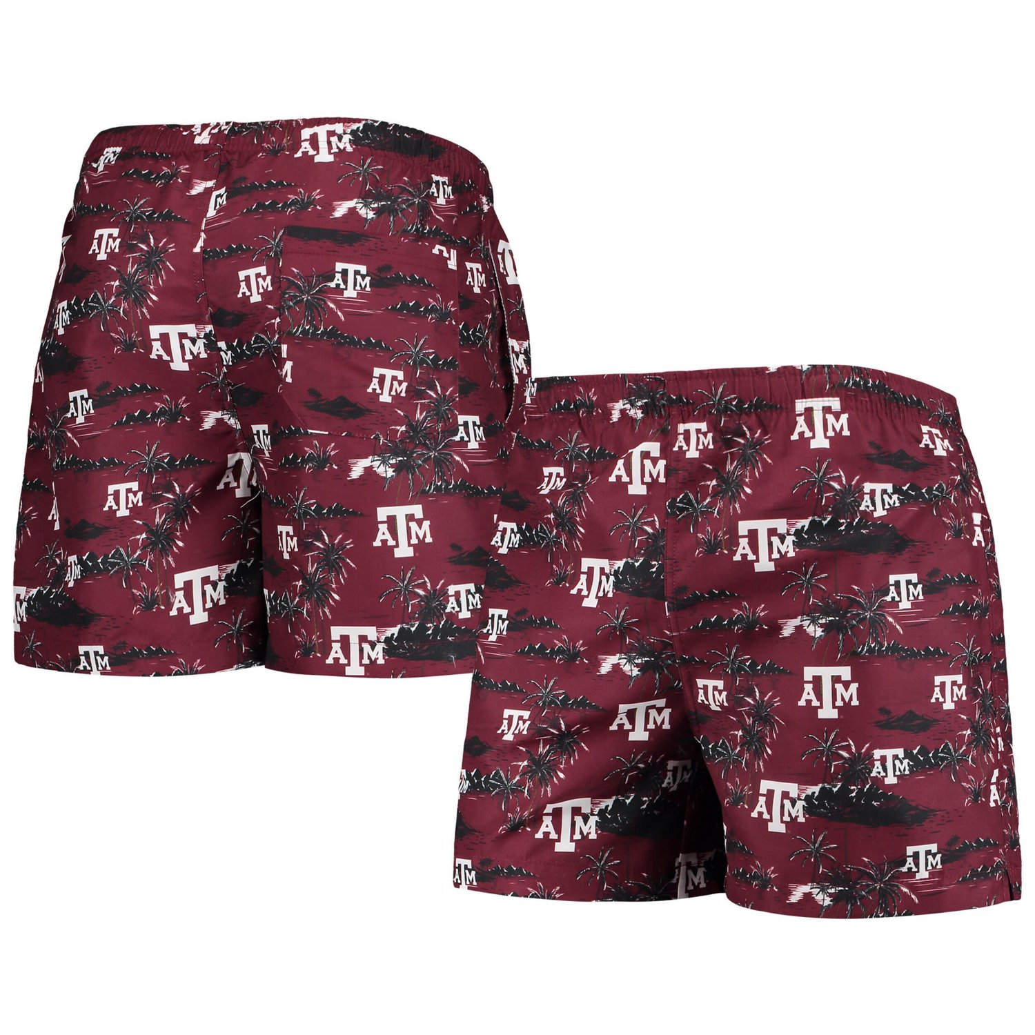 FOCO Texas AM Aggies Island Palm Swim Trunks