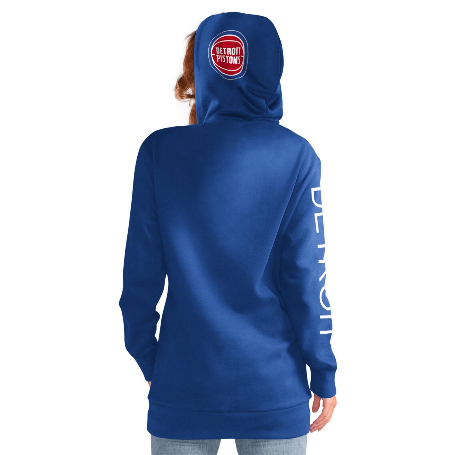 G-III 4Her by Carl Banks Detroit Pistons Base Coach Pullover Hoodie - view number 2