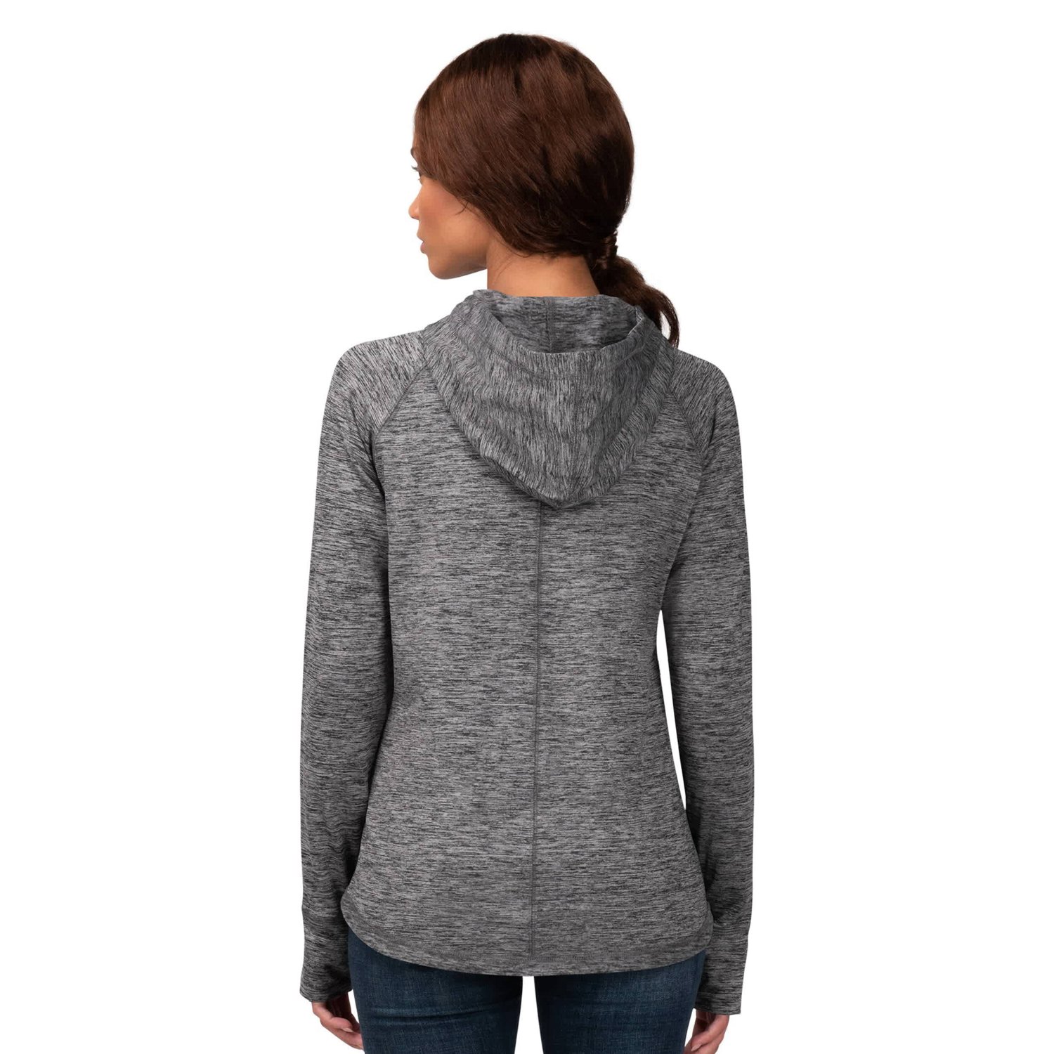 G-III 4Her by Carl Banks Los Angeles Dodgers Defender Space Dye Raglan Full-Zip Hoodie                                           - view number 2