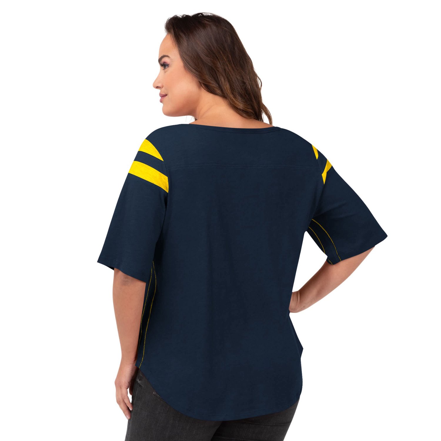 G-III 4Her by Carl Banks Michigan Wolverines Linebacker T-Shirt                                                                  - view number 2